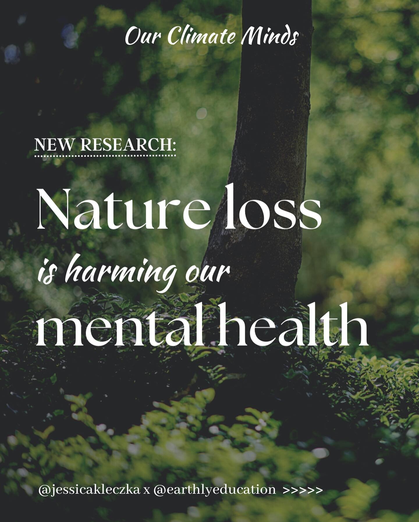 🌍 A new survey by the @woodlandtrust found that nature loss is negatively impacting our mental health.

Our health and well-being are closely linked to that of the natural world, and these findings have been echoed in many other countries experienci