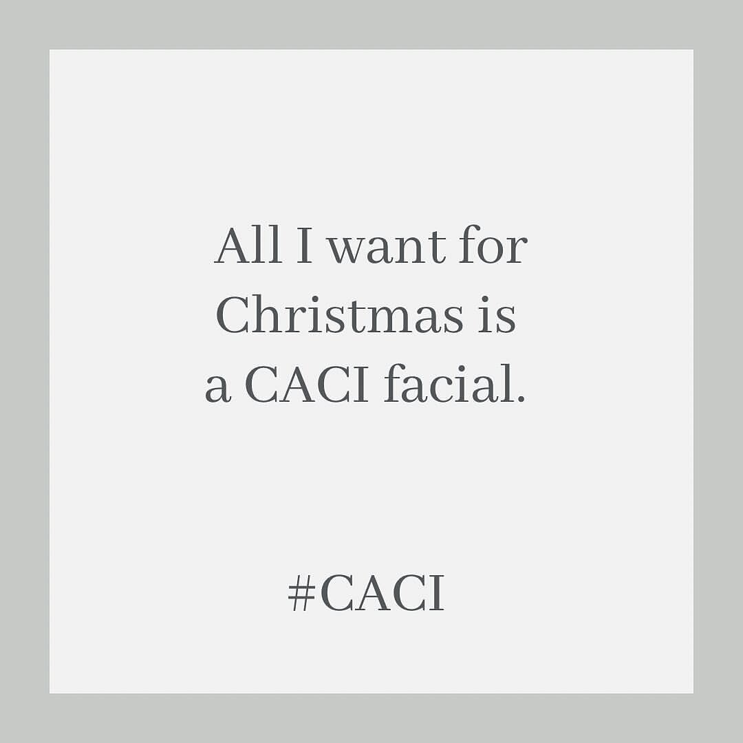 Not long now until 🎄 
Put CACI on the top of your Christmas list - whether it&rsquo;s for prepping your skin for a pre-Christmas party or for a me-time moment in the New Year. 
.
.
.
#caci #cacibeauty #cacifacial #christmascountdown #cacisynergy #ca