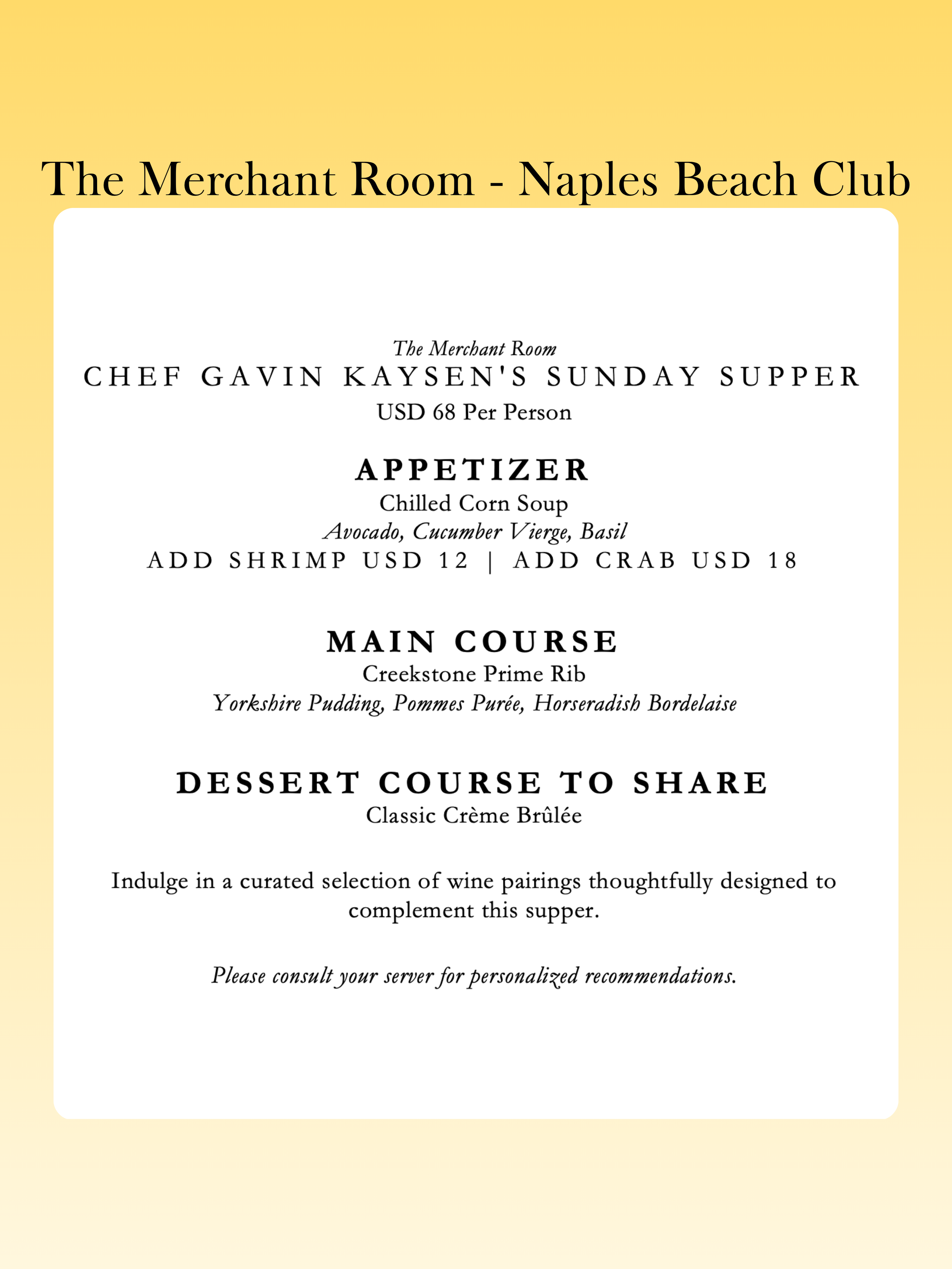 Naples Noms - Summer Dining Deals - The Merchant Room Naples Beach Club