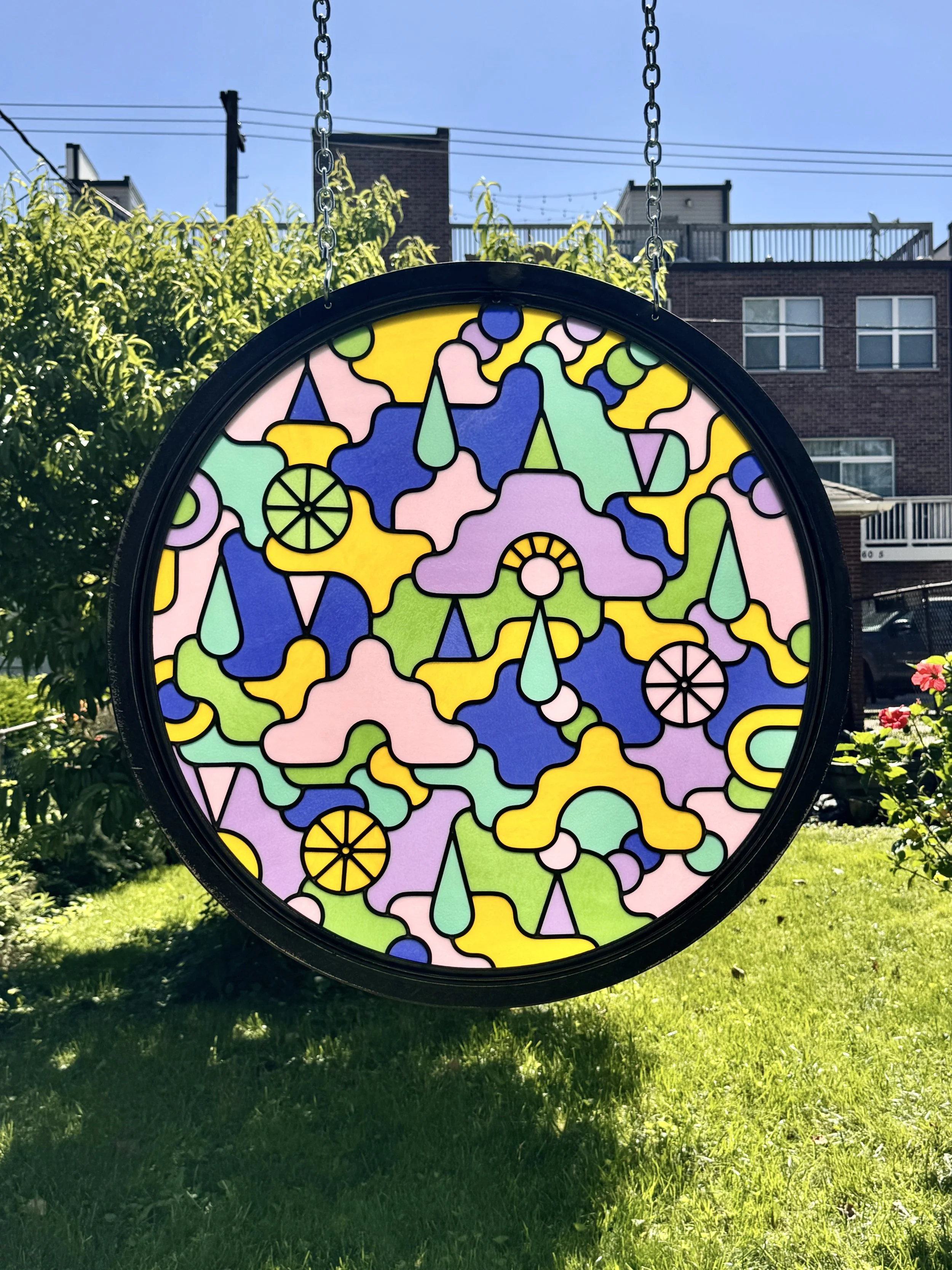 large circular panels