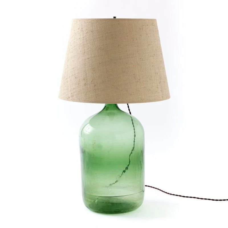 076_Antique Demijohn Lamp With Raffia Shade.jpg