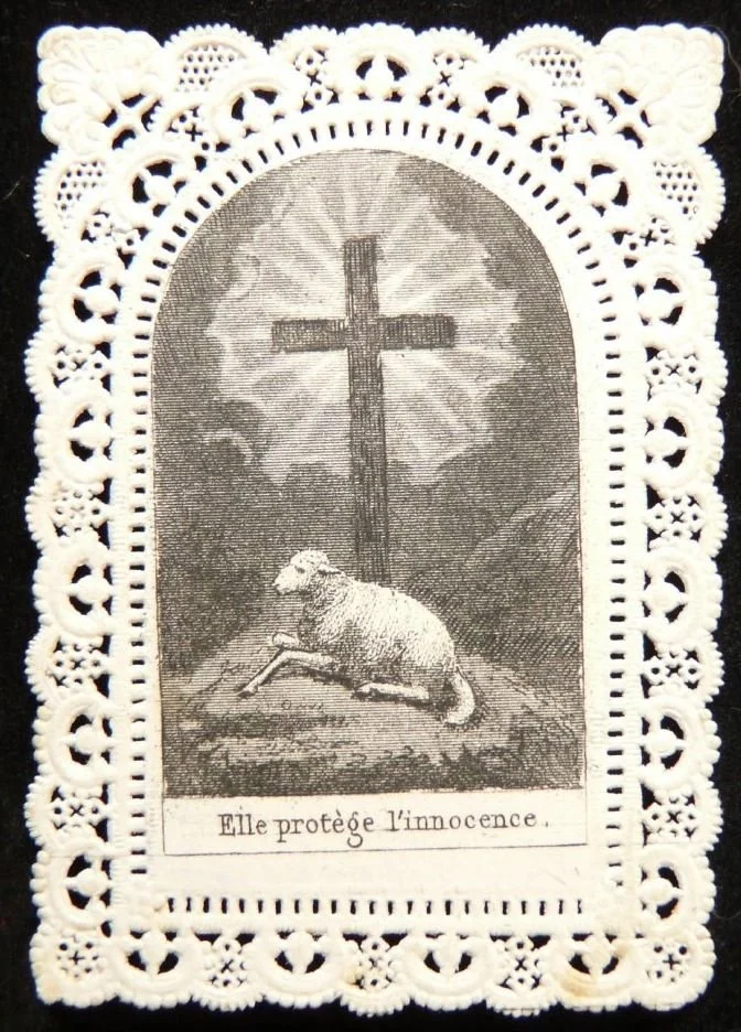 174_Antique 1874 French Lace Holy Card ... L.jpg