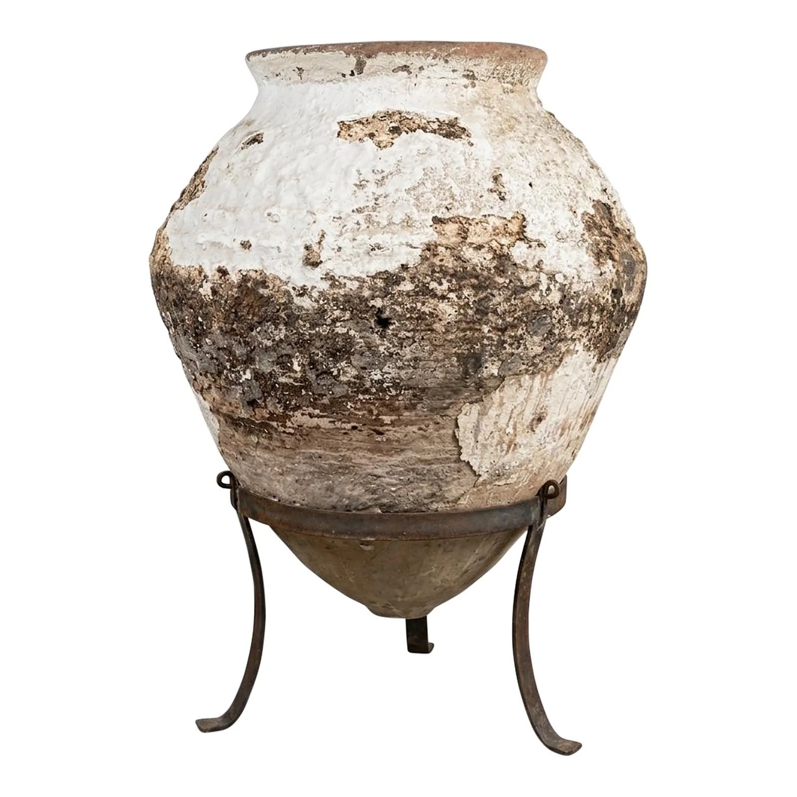 012_1930s Greek Terracotta Olive Oil Jar on .jpg