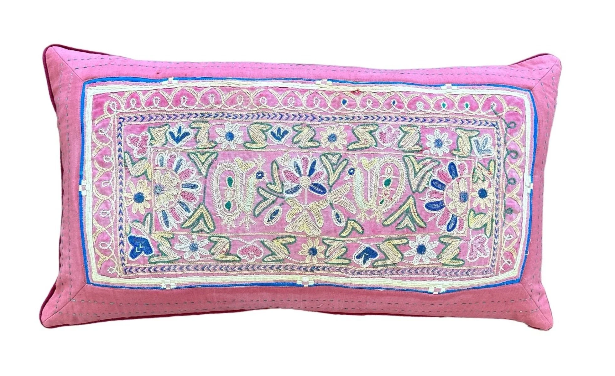 038_Light Fuchsia Vintage Textile Hand Embro.jpg