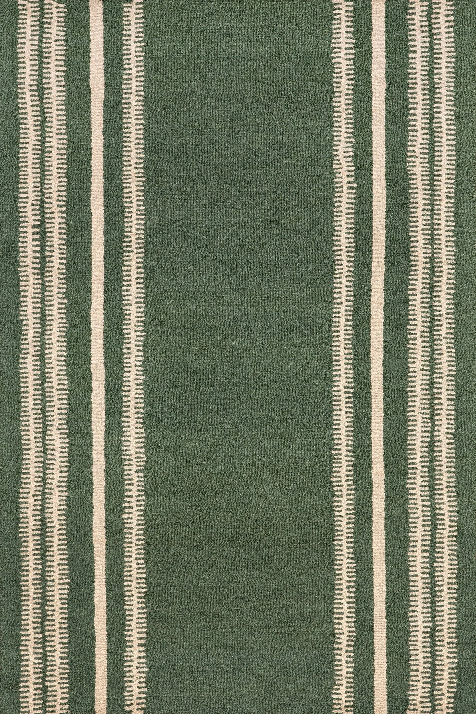 039_Kari Striped Wool Rug _ Dark Green.jpg