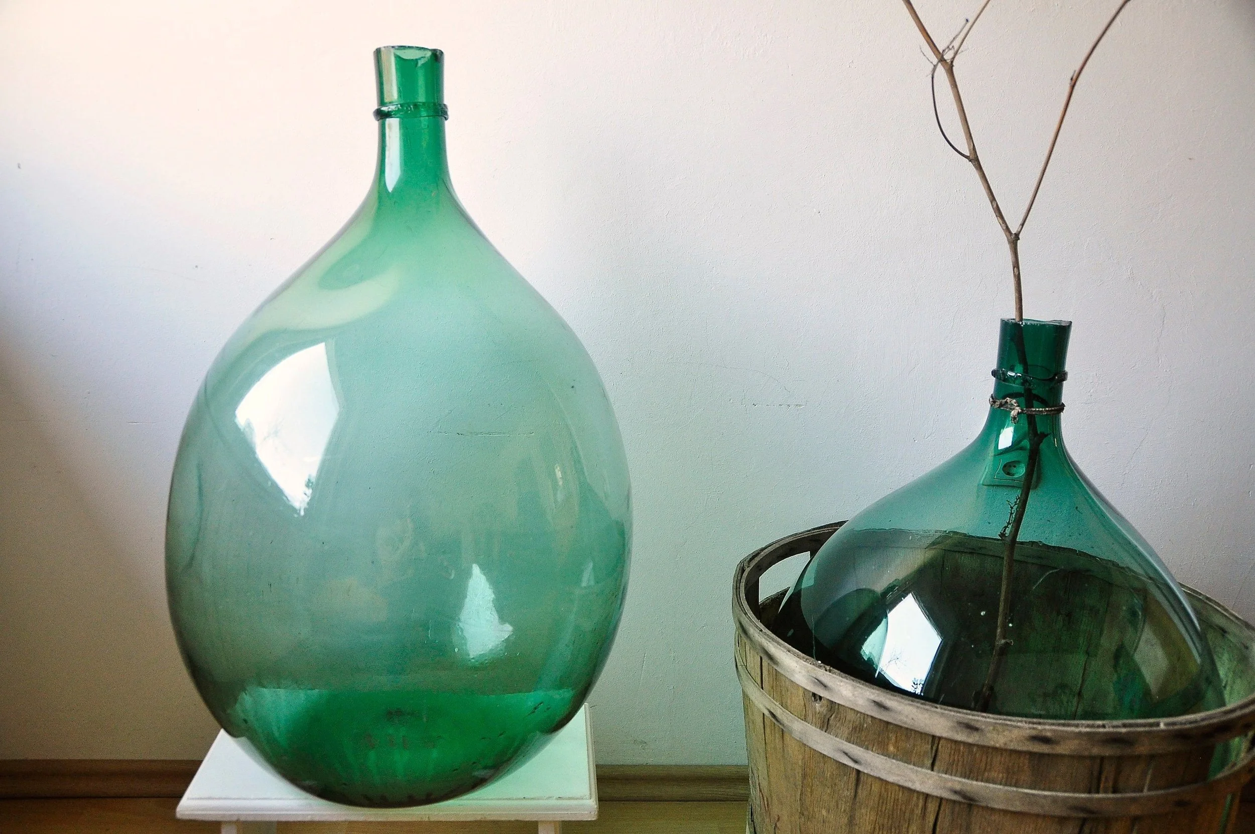 077_XXL Demijohn, Antique demijohn, green de.jpg