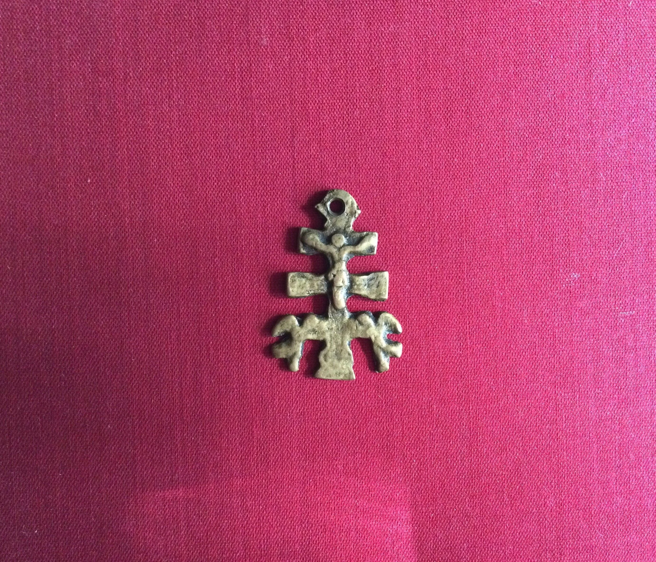 005_Antique Bronze Hand Made Spain Catholic .jpg