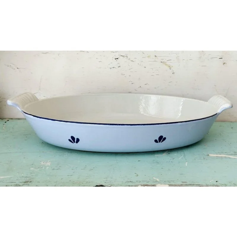 027_Danish Enamel Blue Oval Casserole Dish.jpg