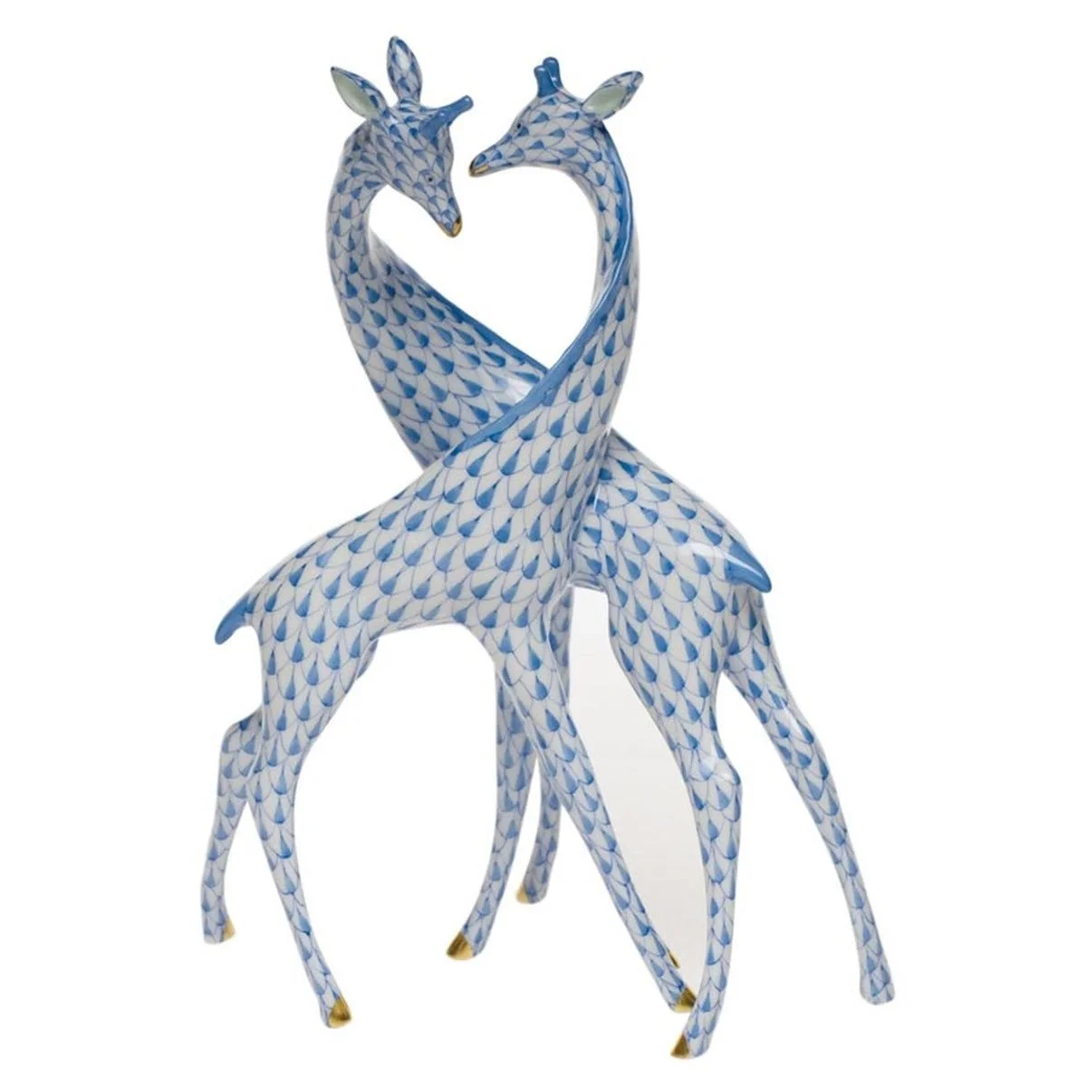 017_Herend Pair of Giraffes Blue - Handmade .jpg