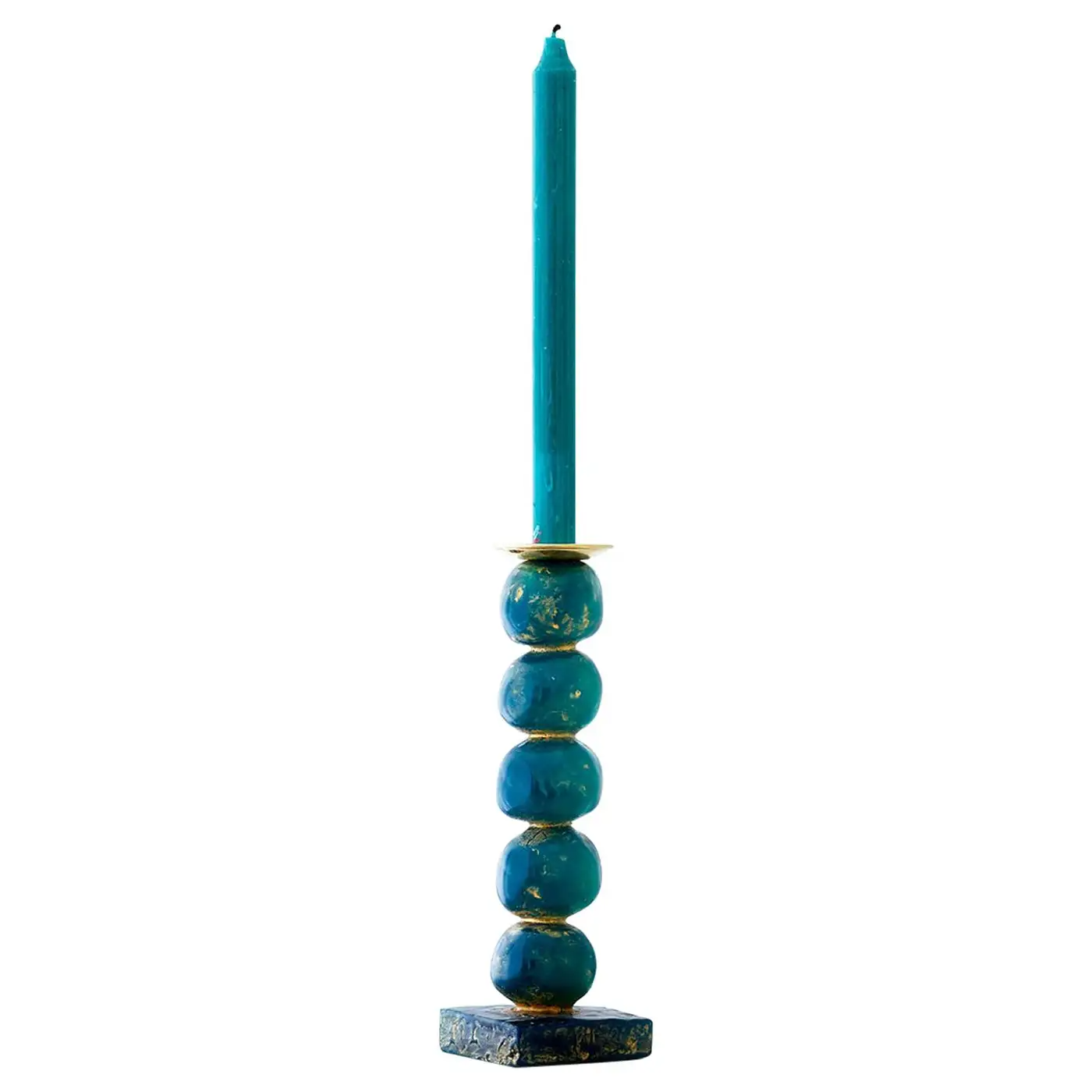 041_Turquoise Sculptural Candlestick by Marg.png
