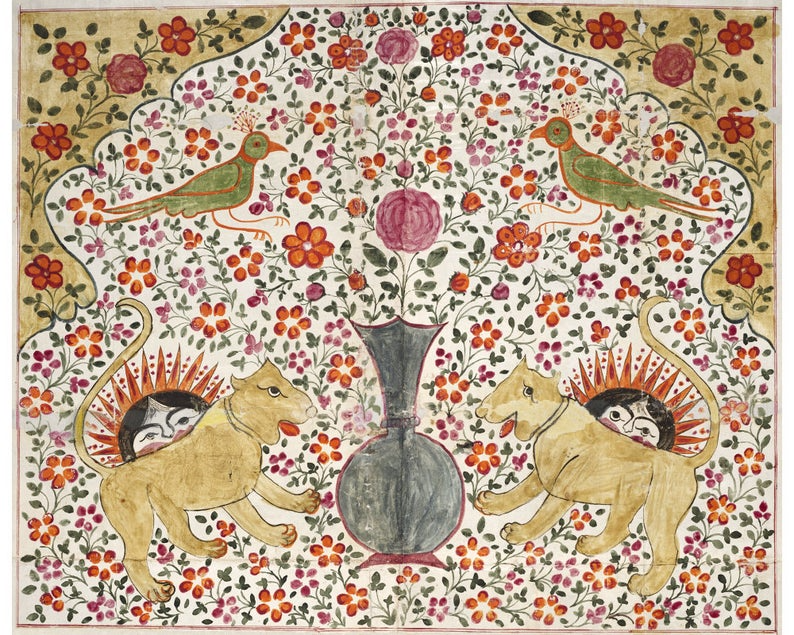 024_Antique Persian Ketubah Art Print, Flowe.png