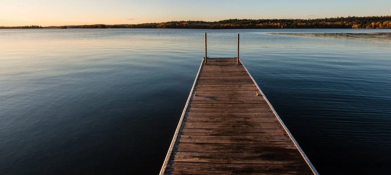 view from a fishing dock on Shagawa Lake near Ely Station
