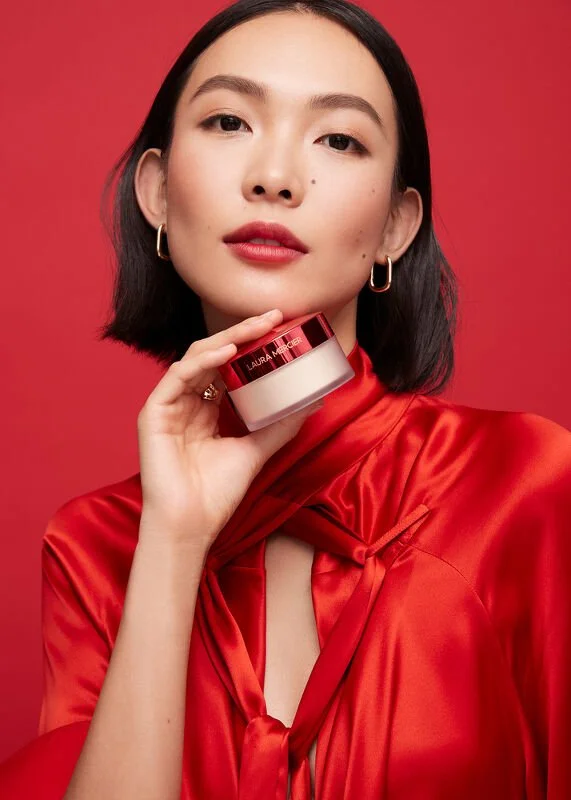 beauty and makeup campaign shoot for Laura Mercier