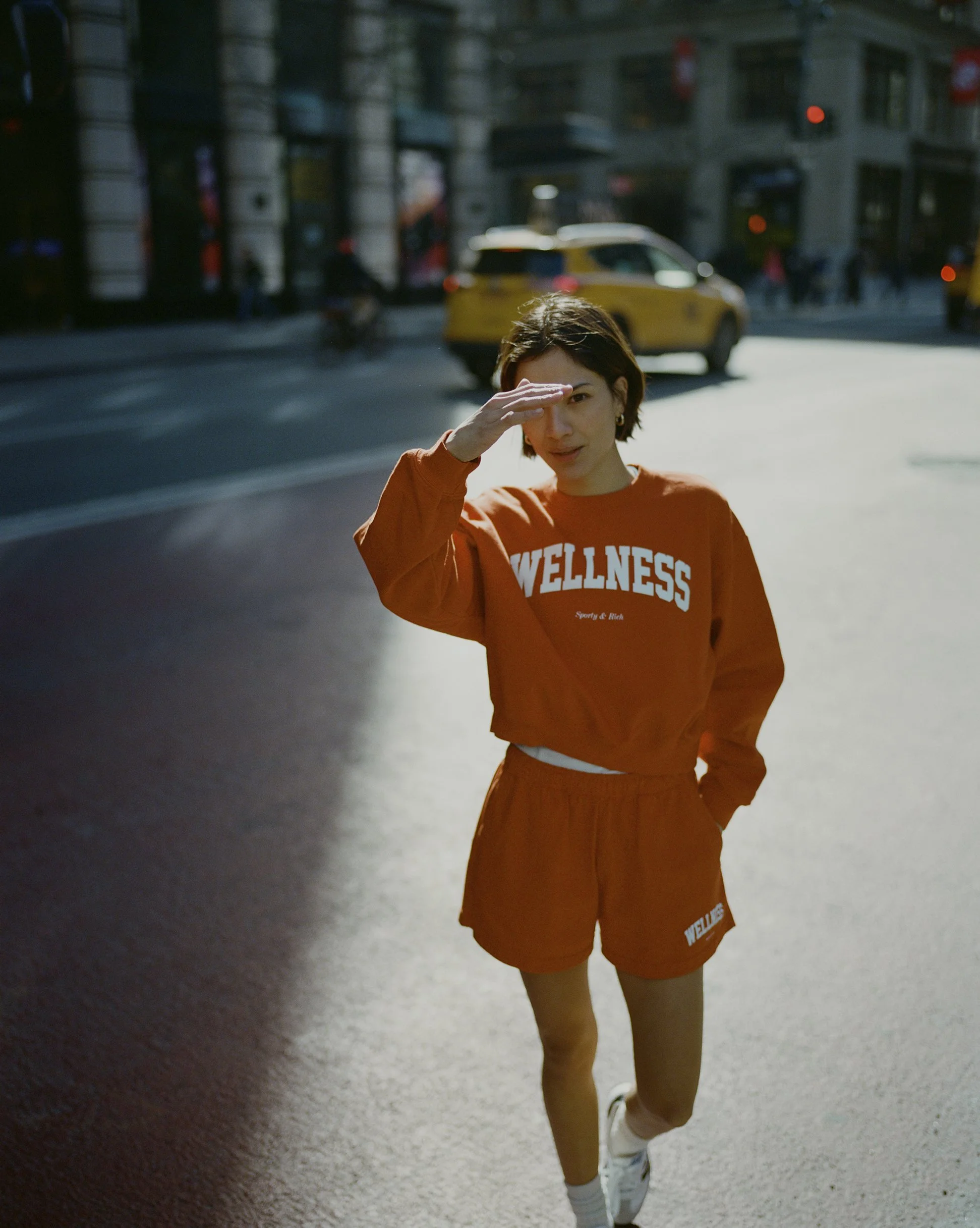 Yesly Dimate on a fashion photo shoot, full-service production on location, in NYC