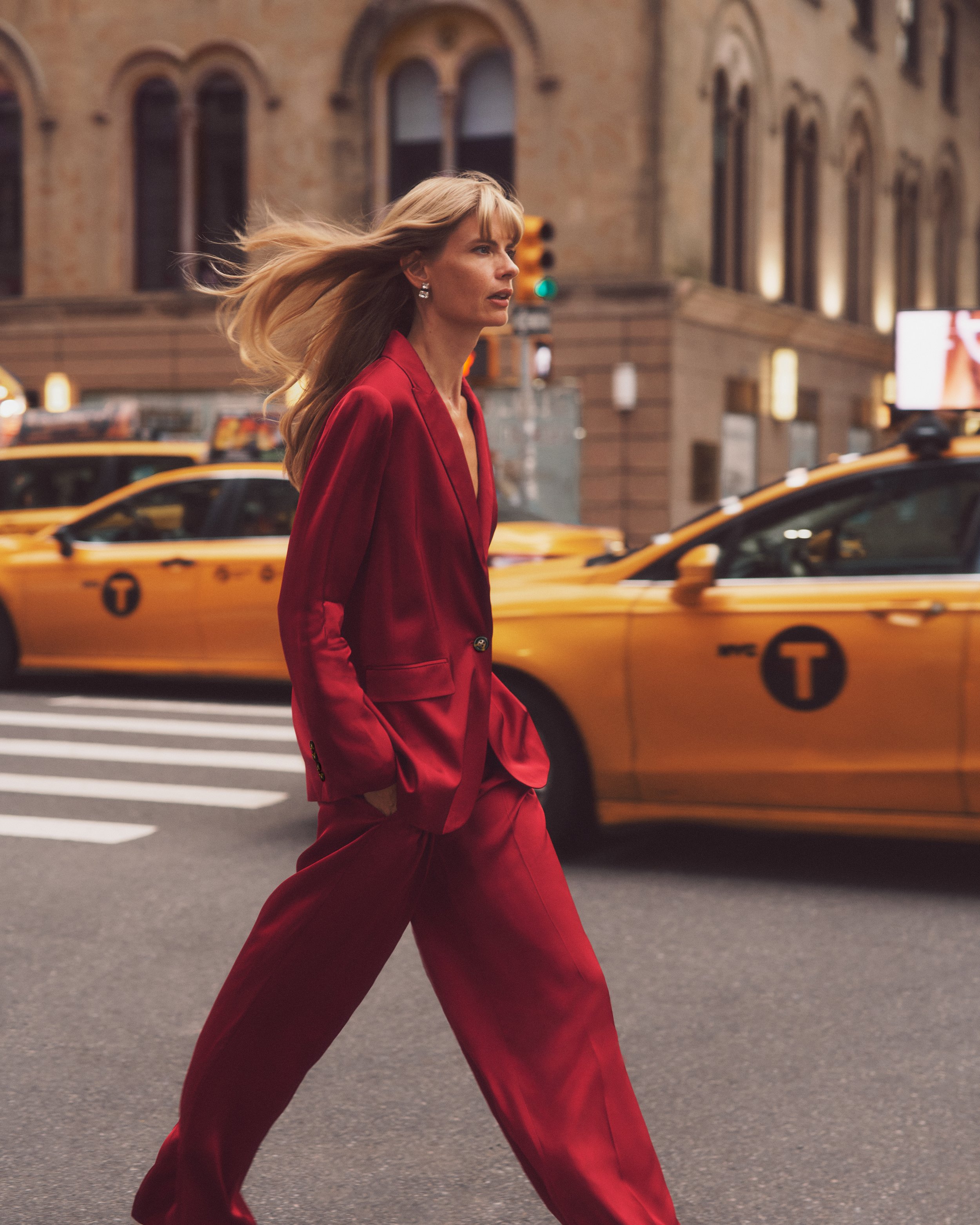 Ann Taylor fashion campaign production on location in NYC with Julia Stegner