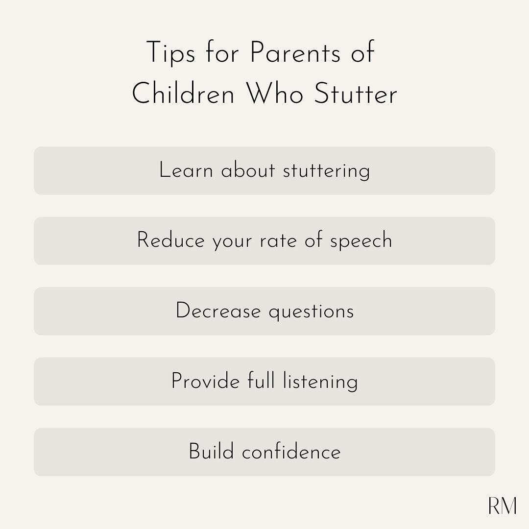 #stutteringtherapy #stutteringawareness #speechtherapy #tipsforparents #reducedemands #educational #igpostoftheday #buildconfidence #childrenwhostutter