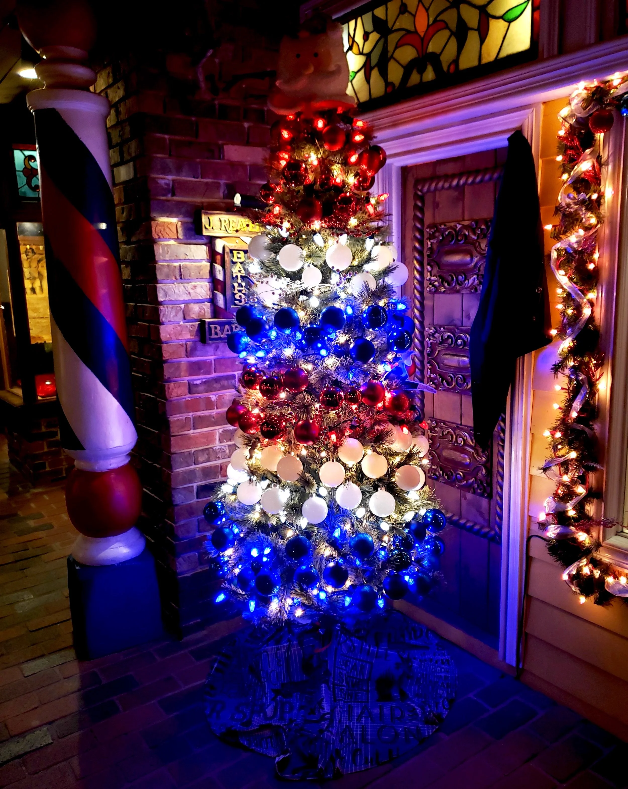 Red, White, and Blue Tree