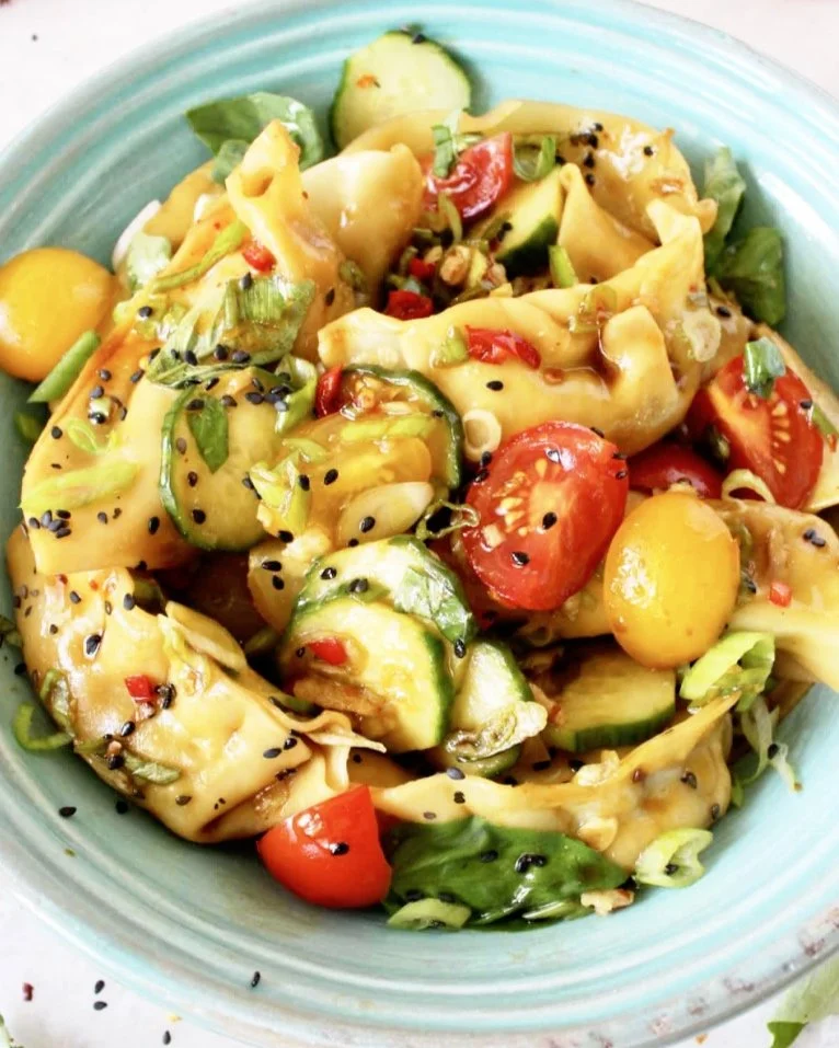 Asian Fried Dumpling Salad