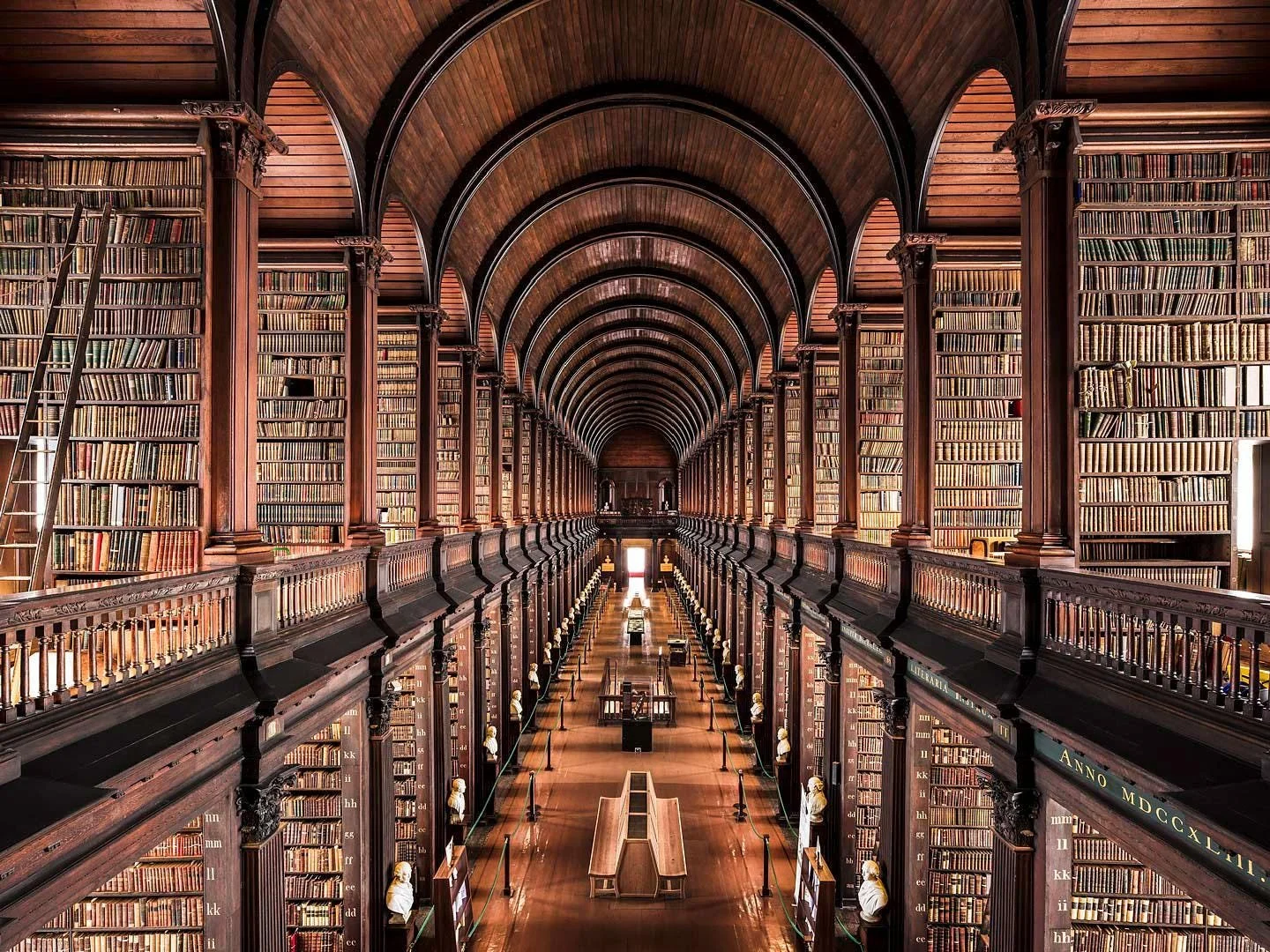 Trinity College Library in Dublin By Thibaud Poirier. 
