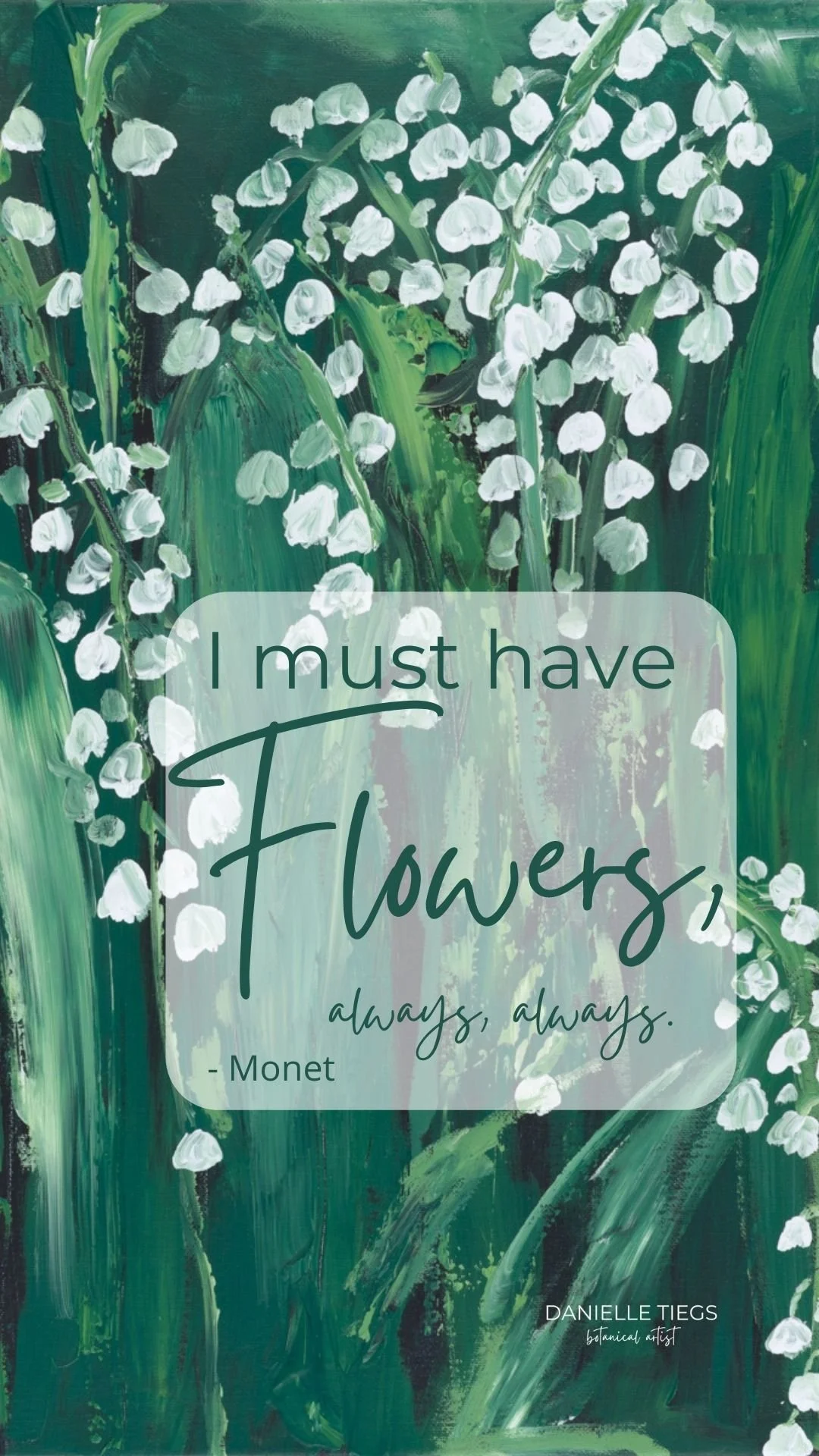 May Birth Flower - Lily of the Valley - Phone Screen Art