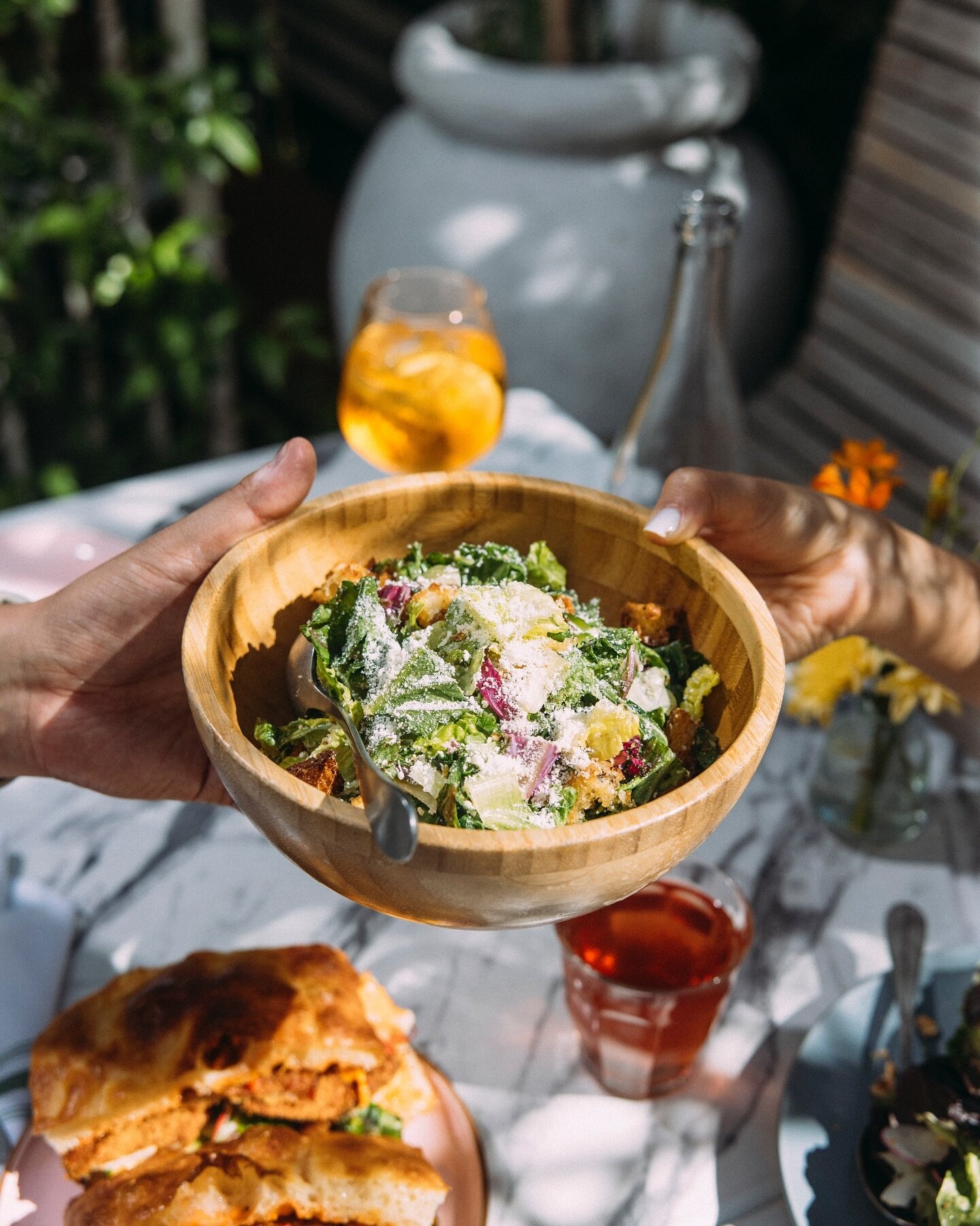 Caesar Salad // romaine, kale, house caesar, croutons, pecorino #delanonna