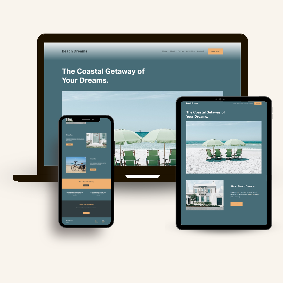 Beach Dreams House Squarespace Template