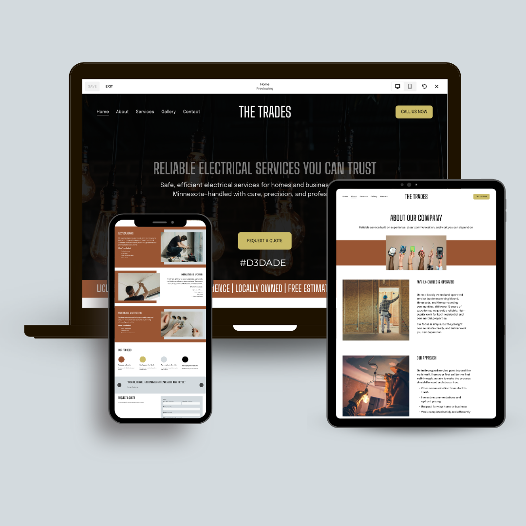 The Trades Squarespace Template