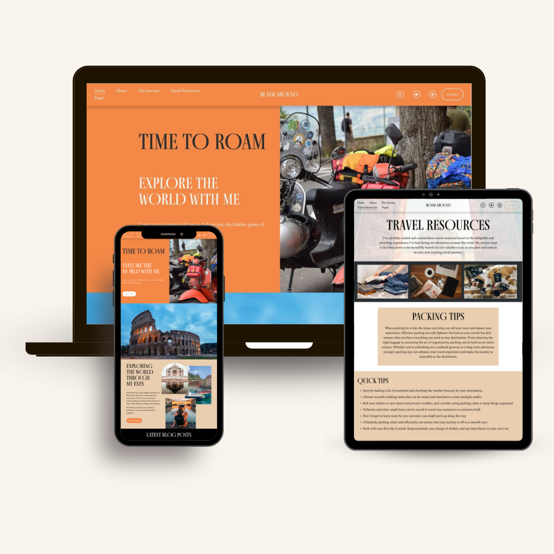Roam Around the World Squarespace Template