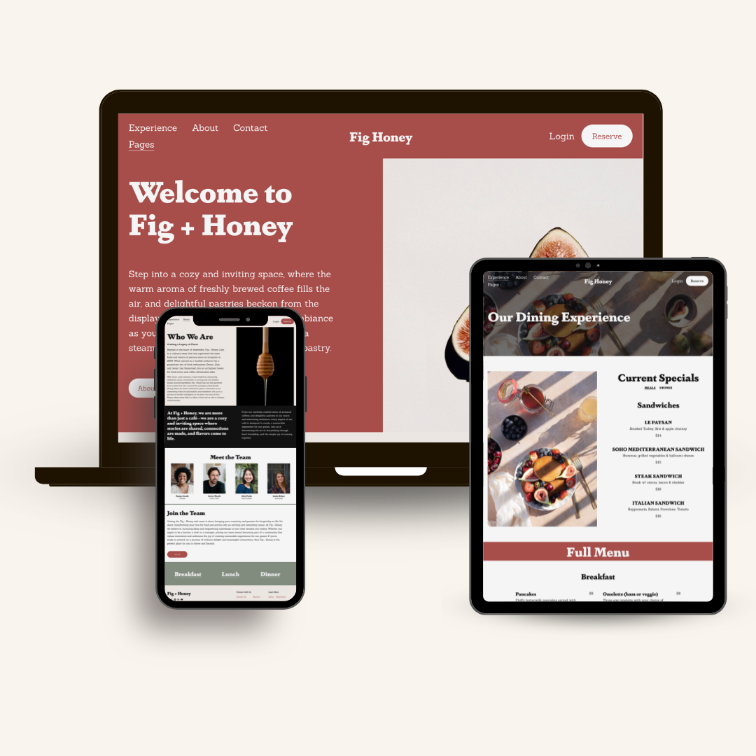 Fig + Honey Squarespace Template
