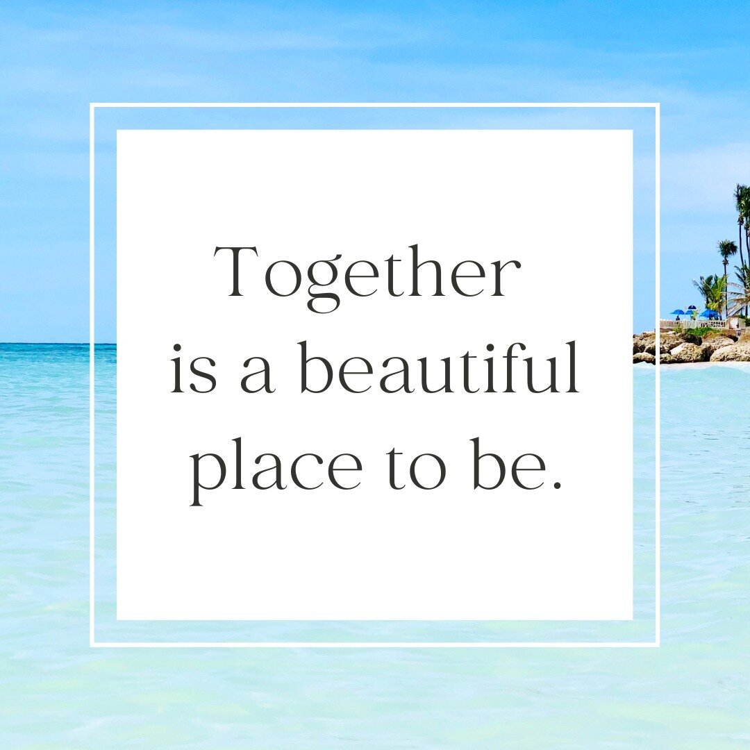 Together is a beautiful place to be.🧑🏻&zwj;🤝&zwj;🧑🏻👭🏽👫🏾👨🏿&zwj;🤝&zwj;👨🏽⁠
.⁠
.⁠
.⁠
#togetherisabeautifulplacetobe #qotd #quoteoftheday #weddingquote #weddingplanning #weddinginspiration #destinationwedding #destinationweddingplanning
