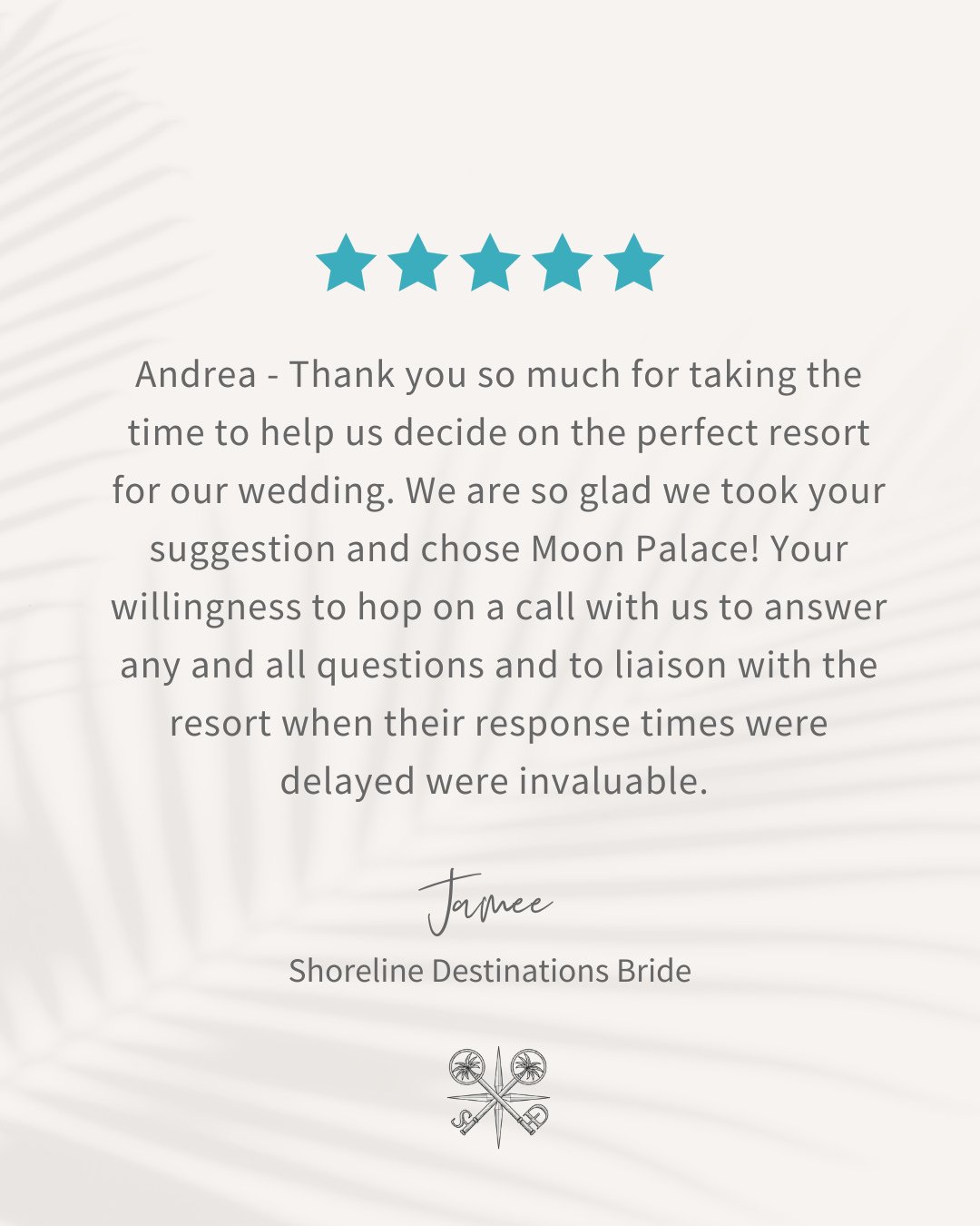 Thank you for your kind words, Jamee🥰⁠
⁠
Our goal is to create destination wedding experiences for clients that are effortless for them, but the end result is extraordinary. We don&rsquo;t believe in &ldquo;cookie-cutter&rdquo; and know each vacatio