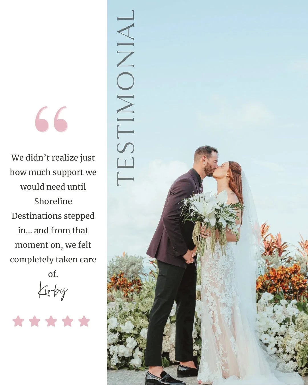 This beautiful couple trusted us to plan their dream day &mdash; and you can too.⁠
⁠
Our goal is to create destination wedding experiences for clients that are effortless for them, but the end result is extraordinary. We don&rsquo;t believe in &ldquo