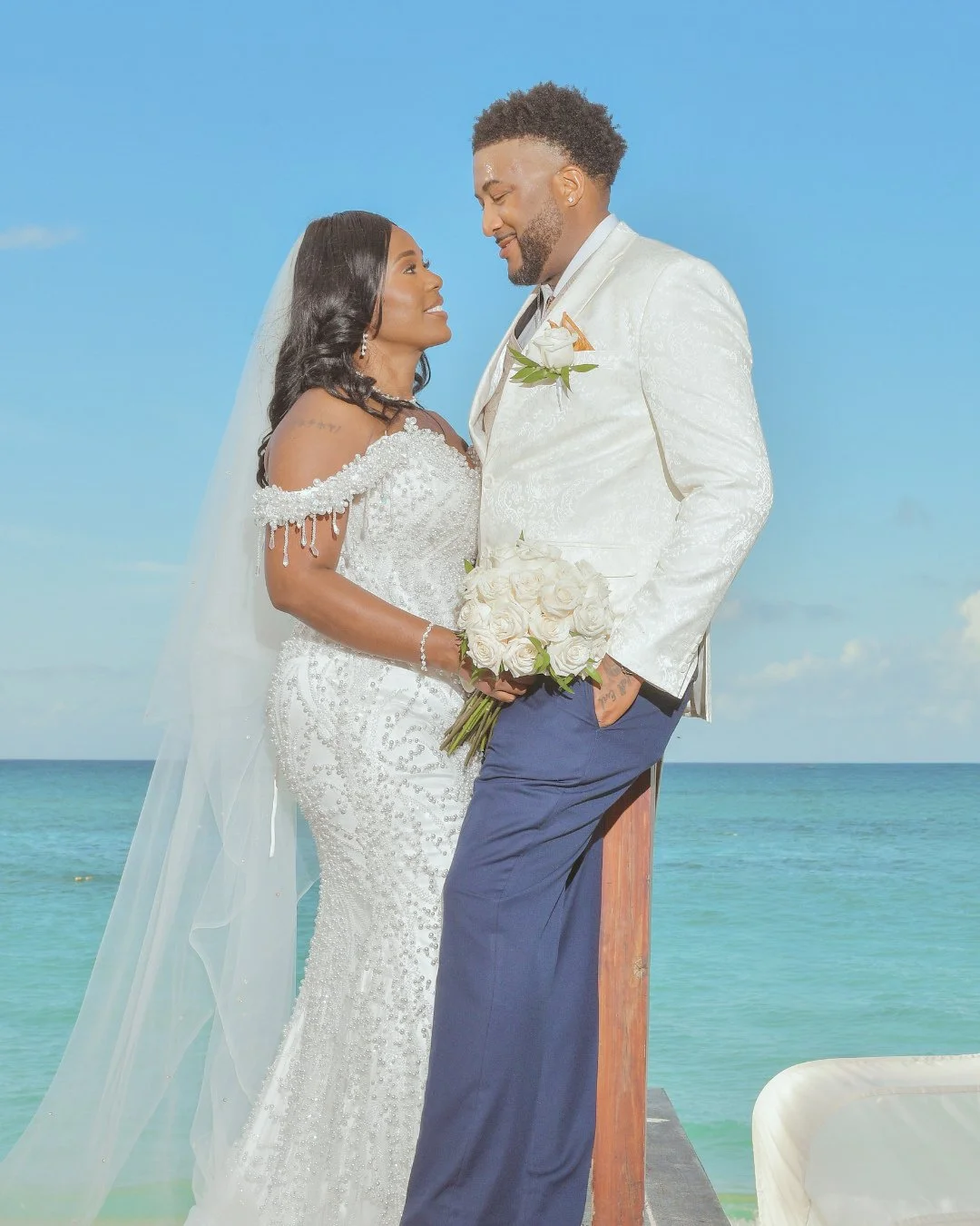 A &amp; K recently celebrated their love by tying the knot at the beautiful Beaches Turks &amp; Caicos. It was a true joy to help them bring their dream destination wedding to life. ⁠
⁠
Why did you choose to have a destination wedding? 🌴⁠
We chose a