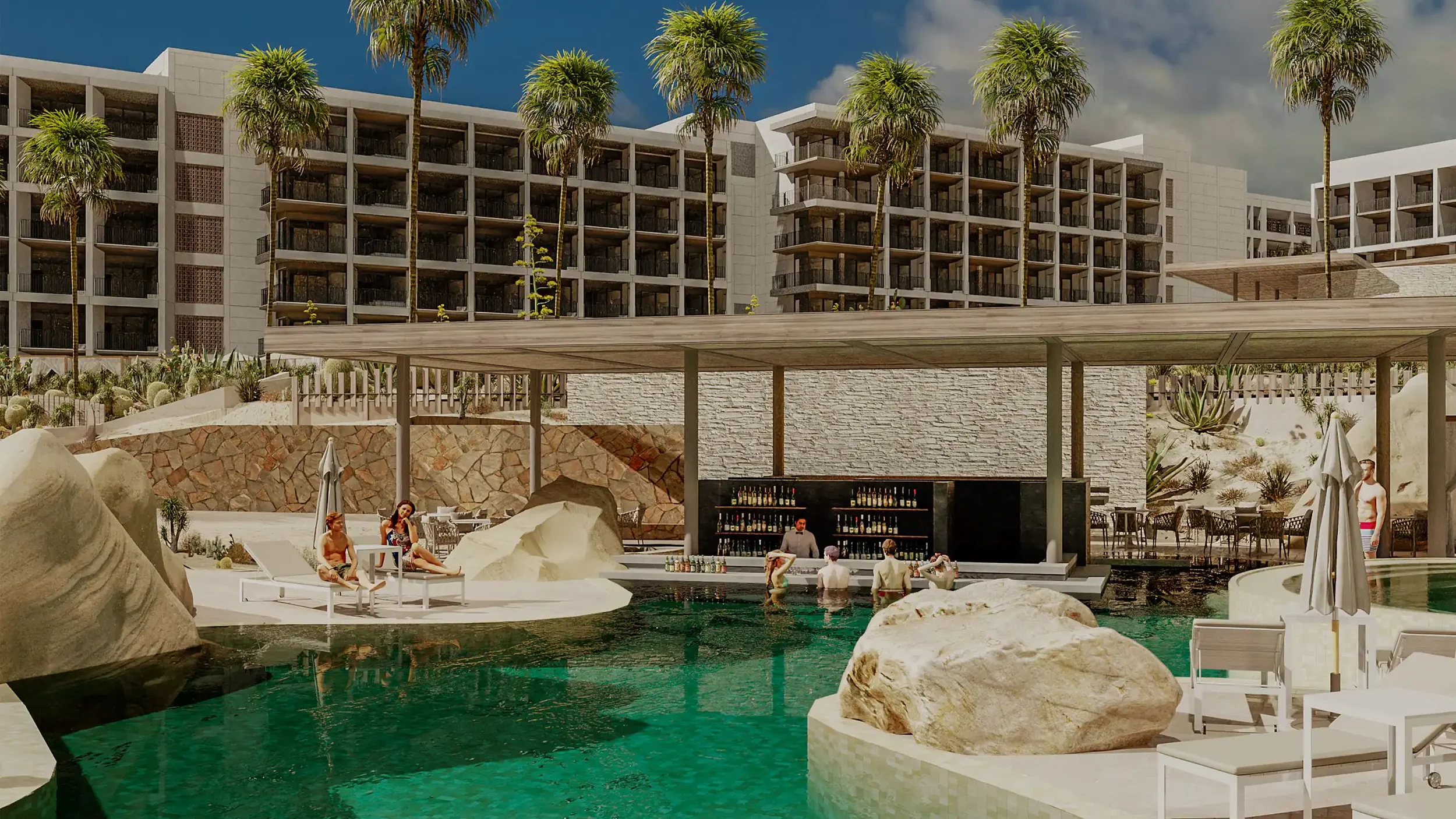 Grand Hyatt Los Cabos Pool w Swim-Up Bar