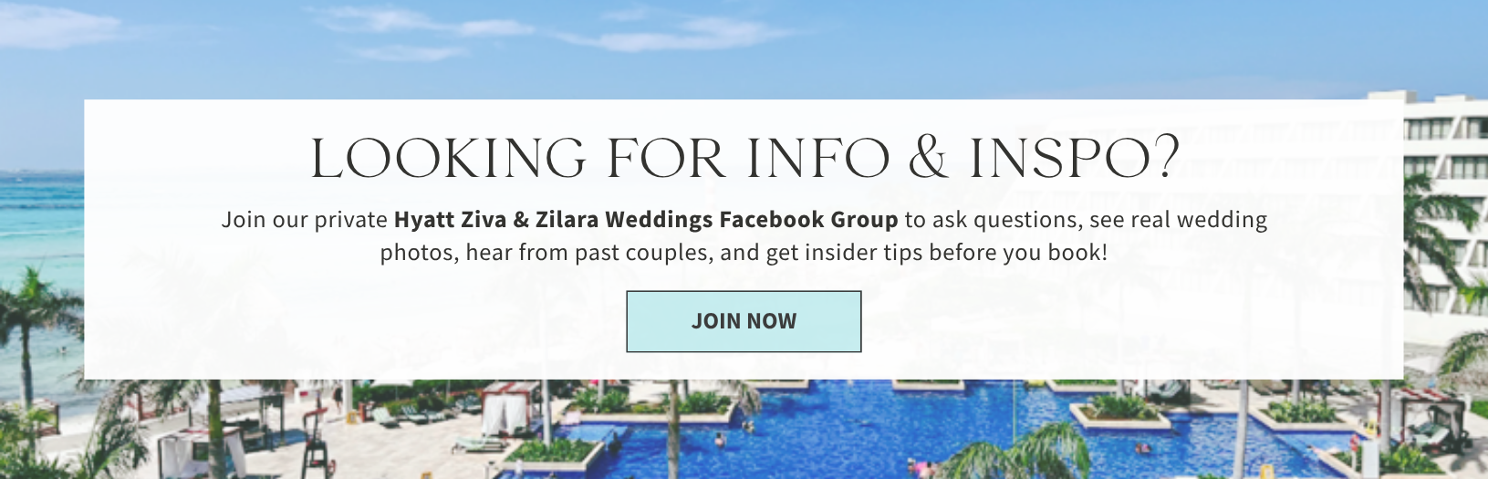 Hyatt Ziva & Zilara Destination Weddings Facebook Group