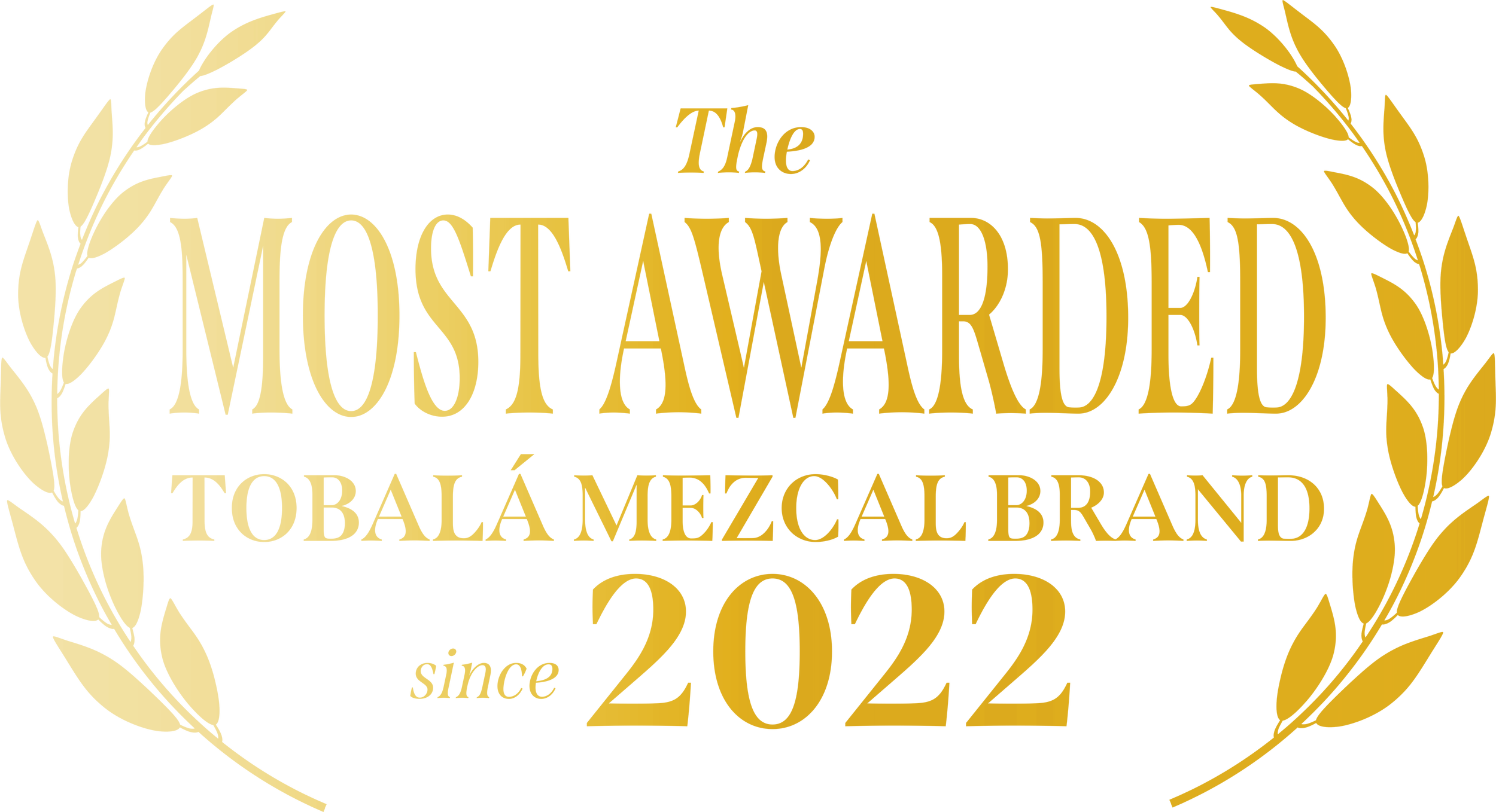 An award graphic that reads "The most awarded tobalá mezcal brand since 2022".