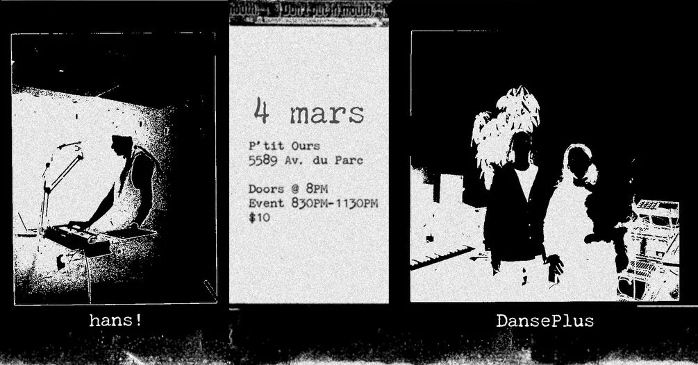 DansePlus: the Dirty Eddy x Olipage experiment. 
With support from @hansinator 
@le_ptitours March 4 - 8PM