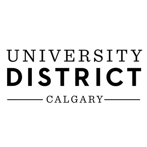 University District Calgary logo in black text on a white background.