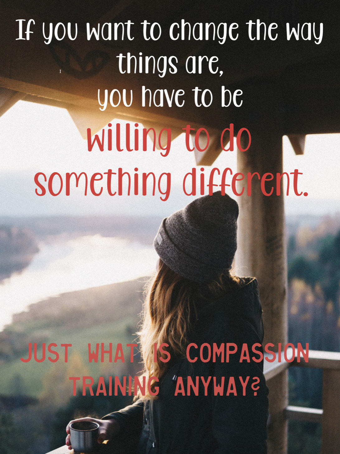 If You Want To Change The Way Things Are, You Have To Be Willing To Do Something Different. Just What Is Compassion Training Anyway?