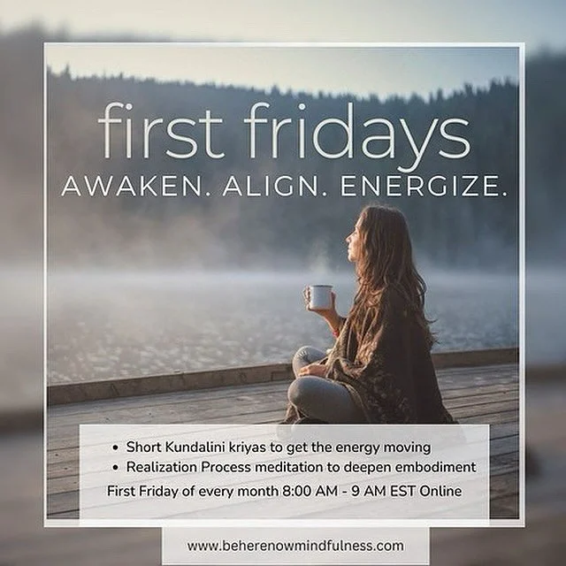Join us tomorrow for our last First Friday of the year! Friday, December 5, 2025

The cost is free but registration is required to get Zoom link. 

Go to EVENTS page at: www.beherenowmindfulness.com 

Class starts promptly at 8:00 am Eastern
Please a