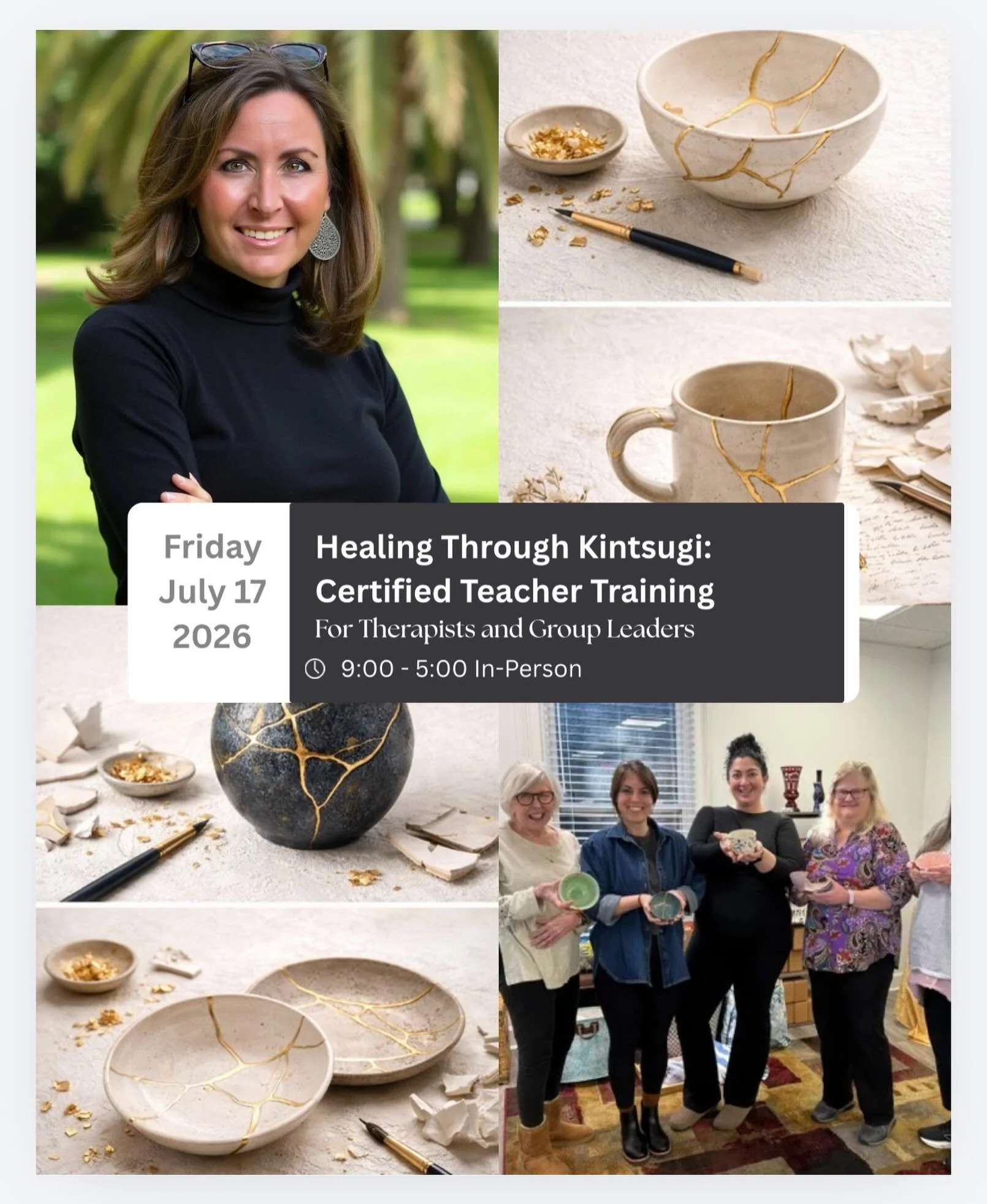 I&rsquo;m opening up an impromptu Kintsugi Teacher Training on Friday, July 17, 2026, in the Marietta / East Cobb / Roswell, Georgia area.

If you&rsquo;re a therapist, mindfulness teacher, coach, educator, facilitator, or group leader, this training