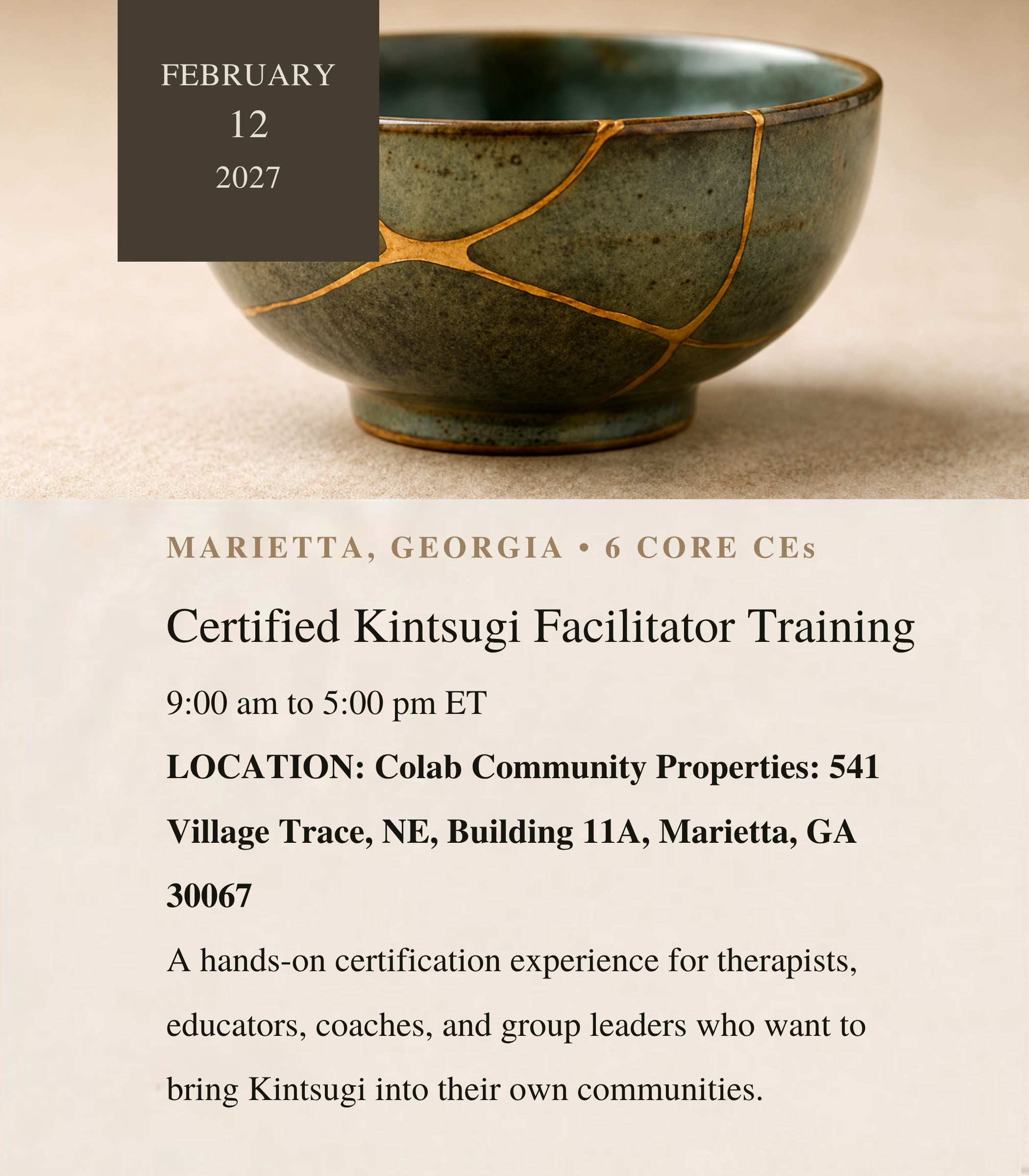 Certified Kintsugi Facilitator Training
