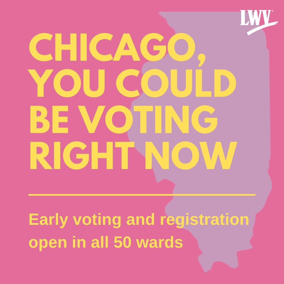 Get out and #VoteEarly, Chicago! There's no need to wait until Election Day. 

Early Voting sites are open downtown and in all 50 wards from now through Election Day, April 4. Find a site near you at chicagoelections.gov!