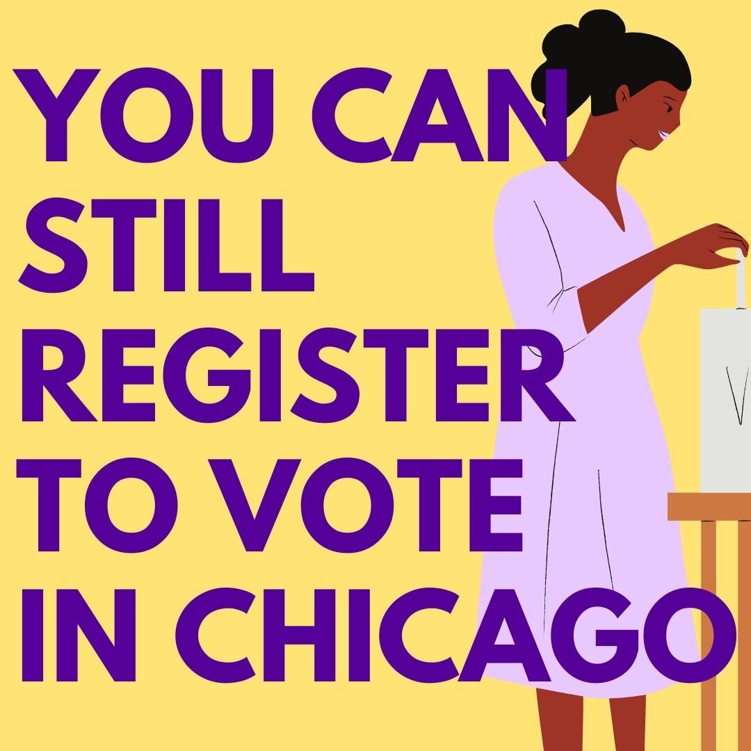 You can #RegisterToVote through Election Day, April 4, in Chicago! Register in person at the 50+ early voting sites or your polling place.

You&rsquo;ll need two forms of ID, one with a home address. Learn more at the link in our bio for 'Register to