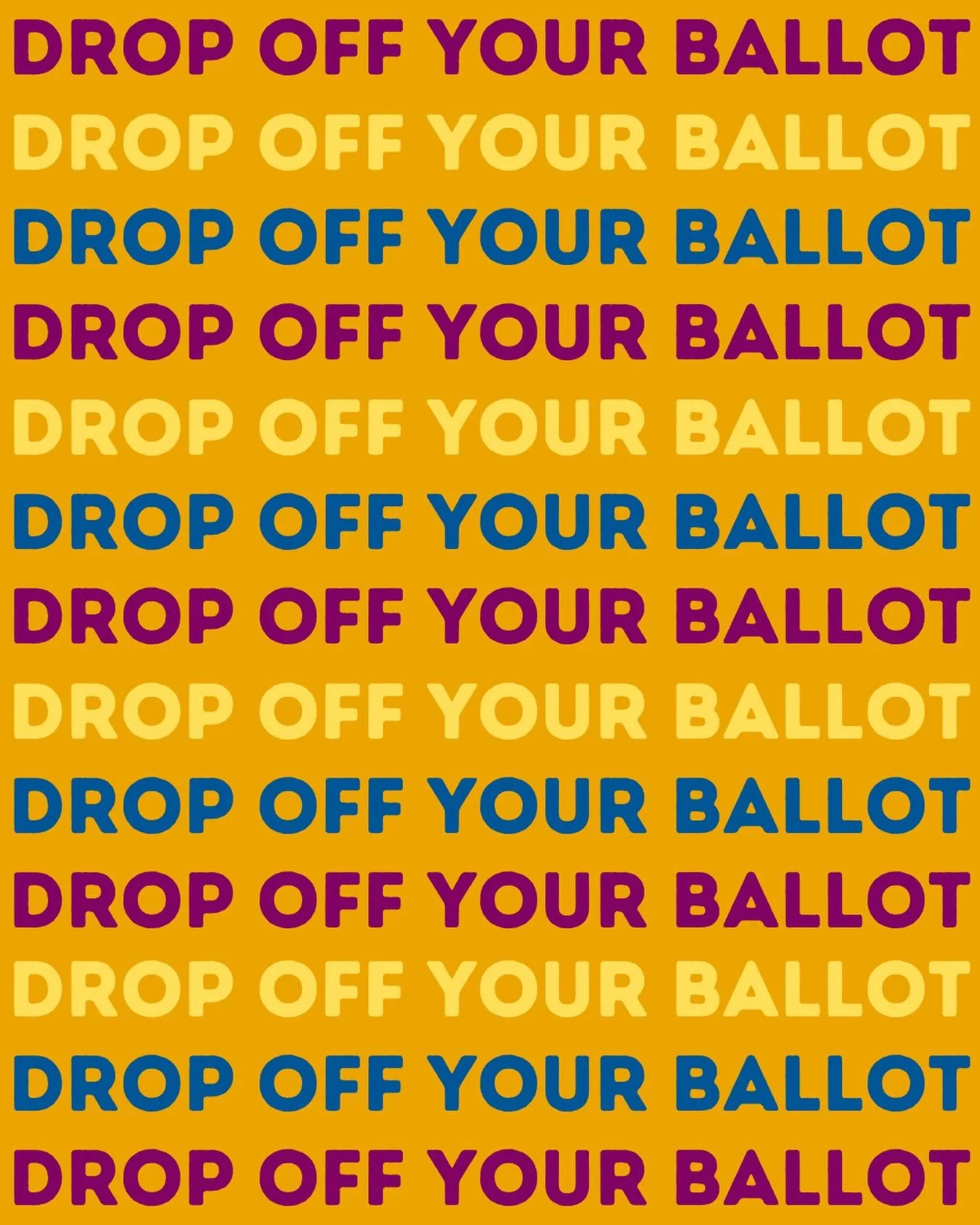 Voting by mail? Don&rsquo;t forget to drop off your ballot! 

Ballots must be postmarked by Election Day, March 17. Make sure your vote counts:
💌 Use a secure drop box (available at all Early Voting sites)
💌 Request a manual postmark at the post of