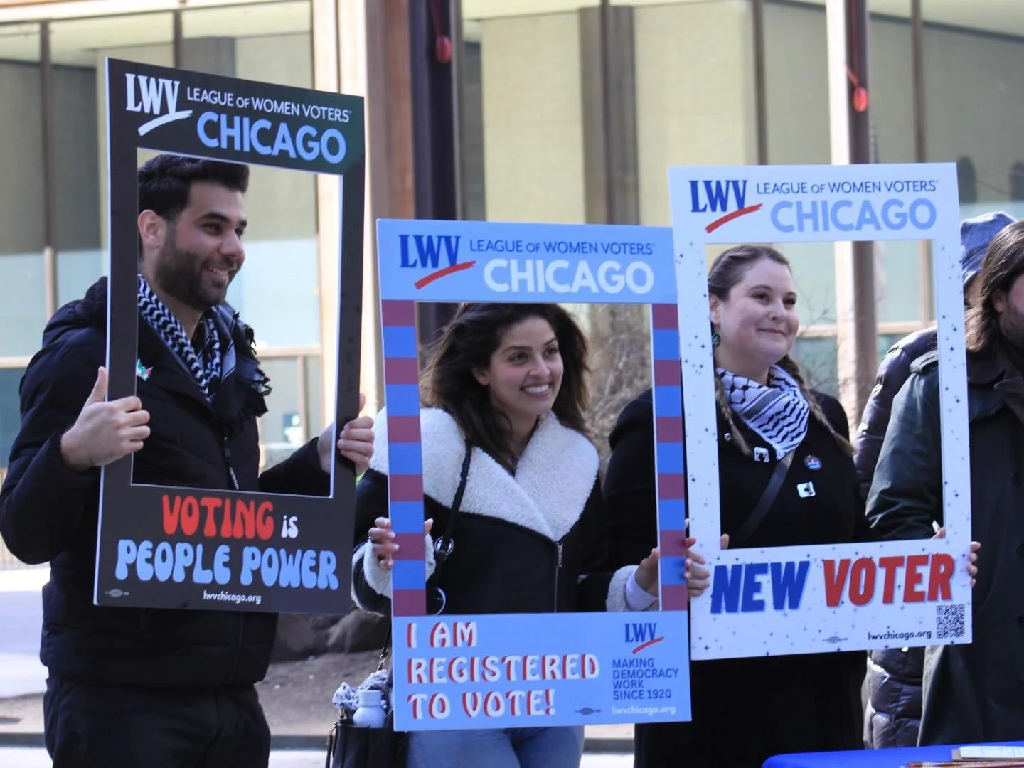 Hands off Chicago! We were out at the Chicago #NoKings protest on Saturday to support the Bill of Rights, oppose federal overreach, and reject cuts to essential services. Thank you to all our volunteers who joined us to register voters and hand out b