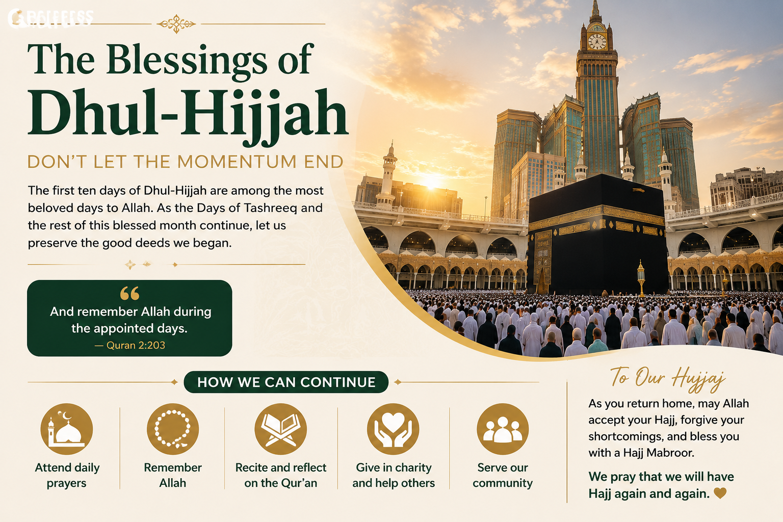 Preserving the Spirit of Dhul-Hijjah After Hajj