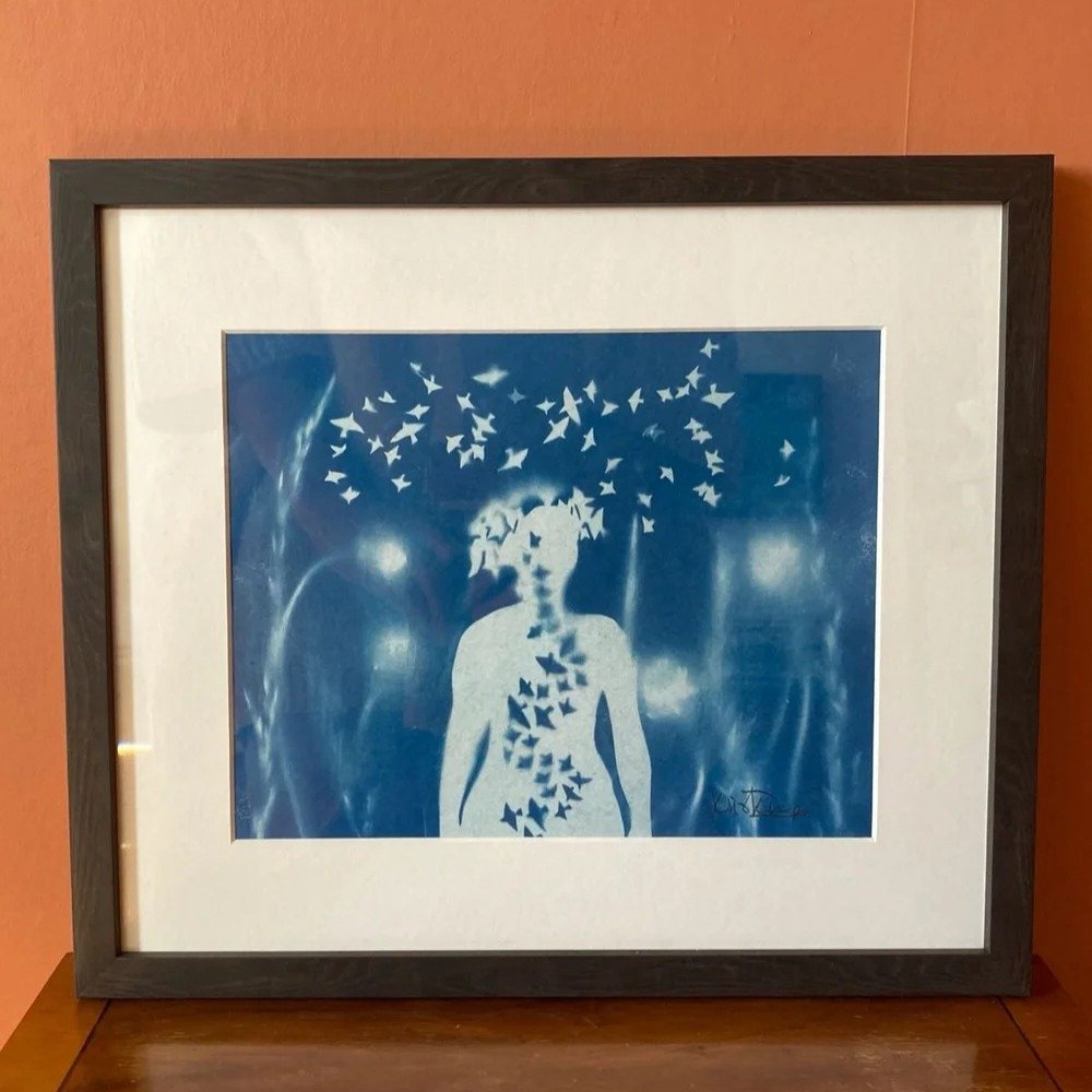 SOLD
My cyanotype 'Still Belonging I' has sold. Their siblings 'Still Belonging II and III' are available via my website. 
If you love them, or any of my other original work, feel free to make me a lower offer than the cost online. They deserve lovin