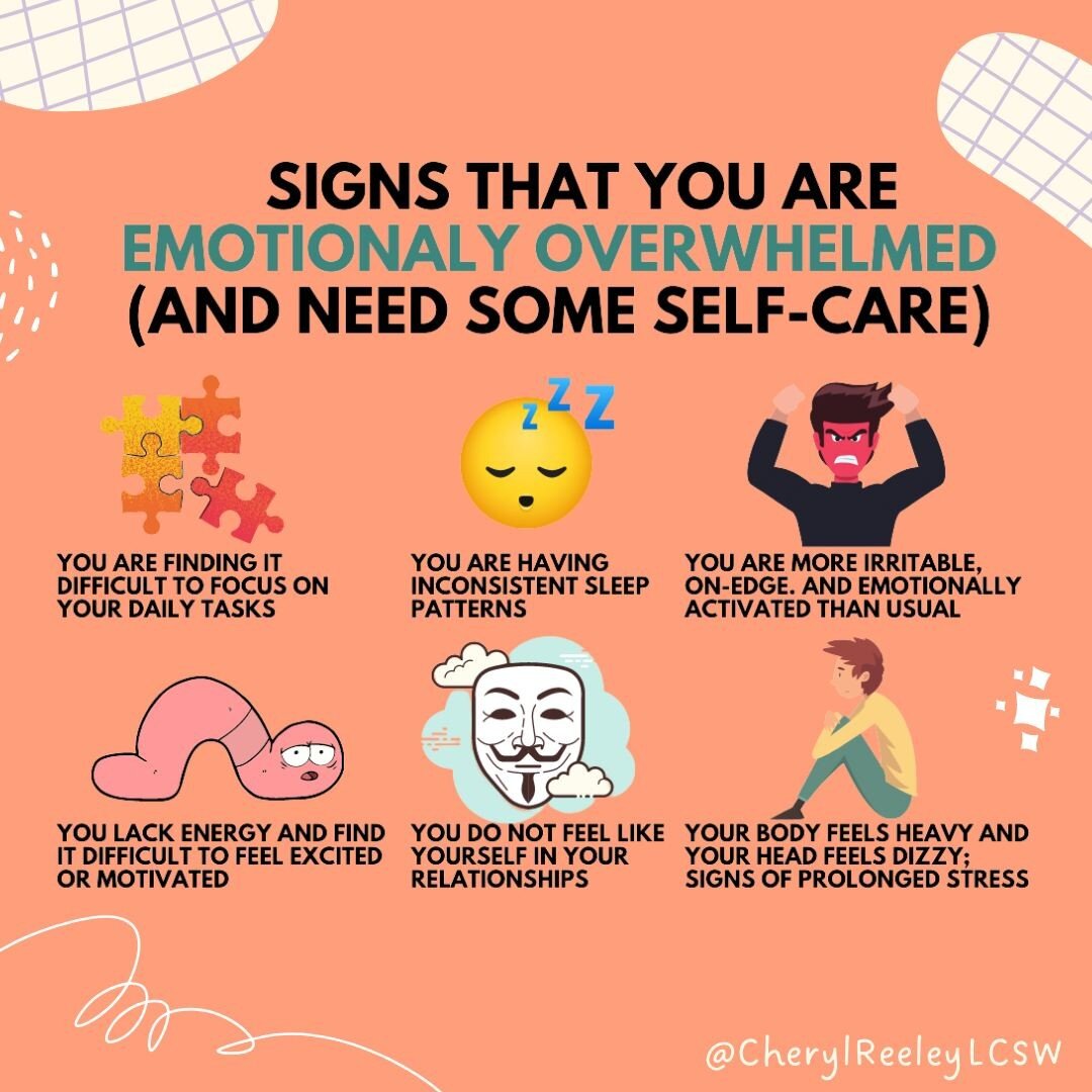 Sometimes we are pushing so hard to get through today and through our daily tasks that we don't even realize how overwhelmed we are. If you relate to any of these signs, take this as your permission to take a break!

 #emotionsmatter #meditationtime 