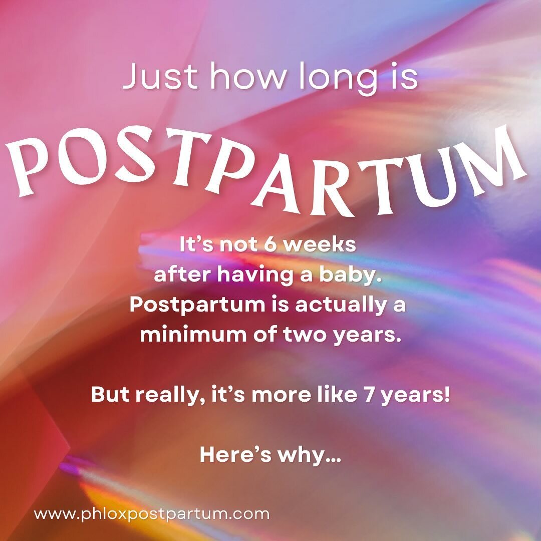 💫 POSTPARTUM 💫

It's not a 6 week check up.
It's also not the fourth trimester.
It's a minimum if 2 years... MINIMUM!

It's 7 years of co-regulating with your child.

Postpartum is forever. You've forever had a baby.
During this 7 years, you are sh